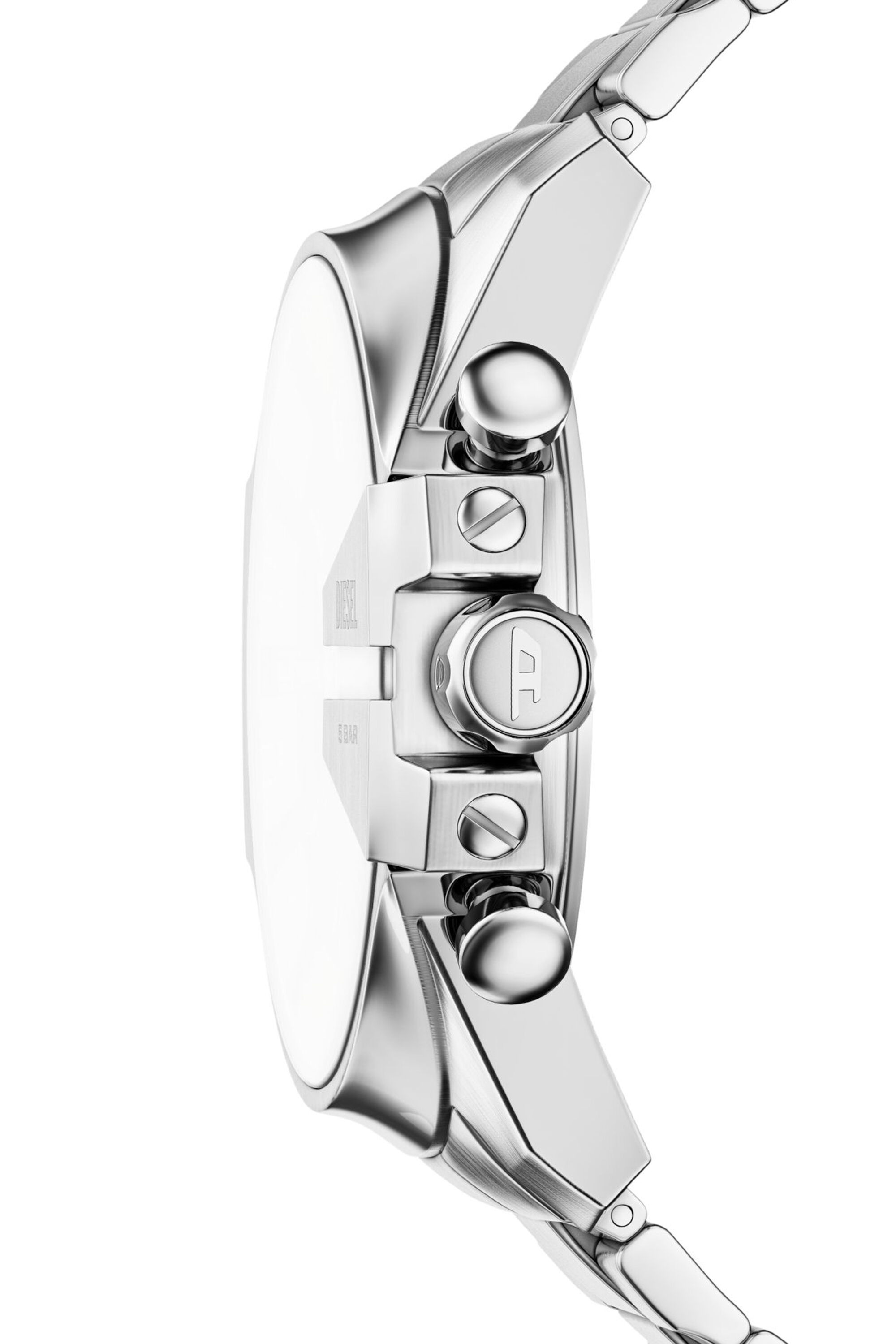 Diesel - DZ4702 WATCH, Man's Mega Chief Slim Chronograph Stainless Steel Watch in Silver - 3