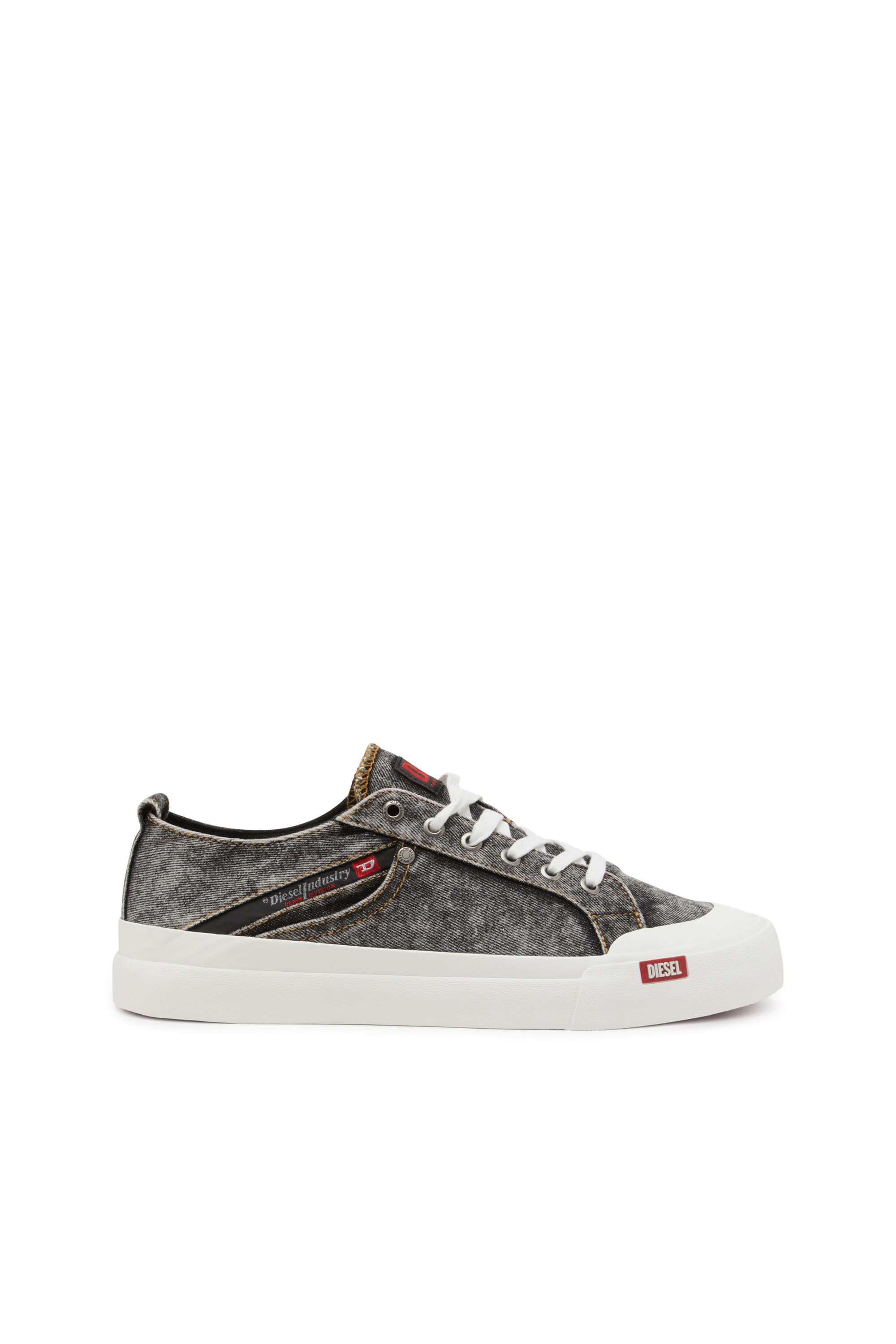 Men's S-Athos-Denim sneakers with pocket detail | Black | Diesel GB