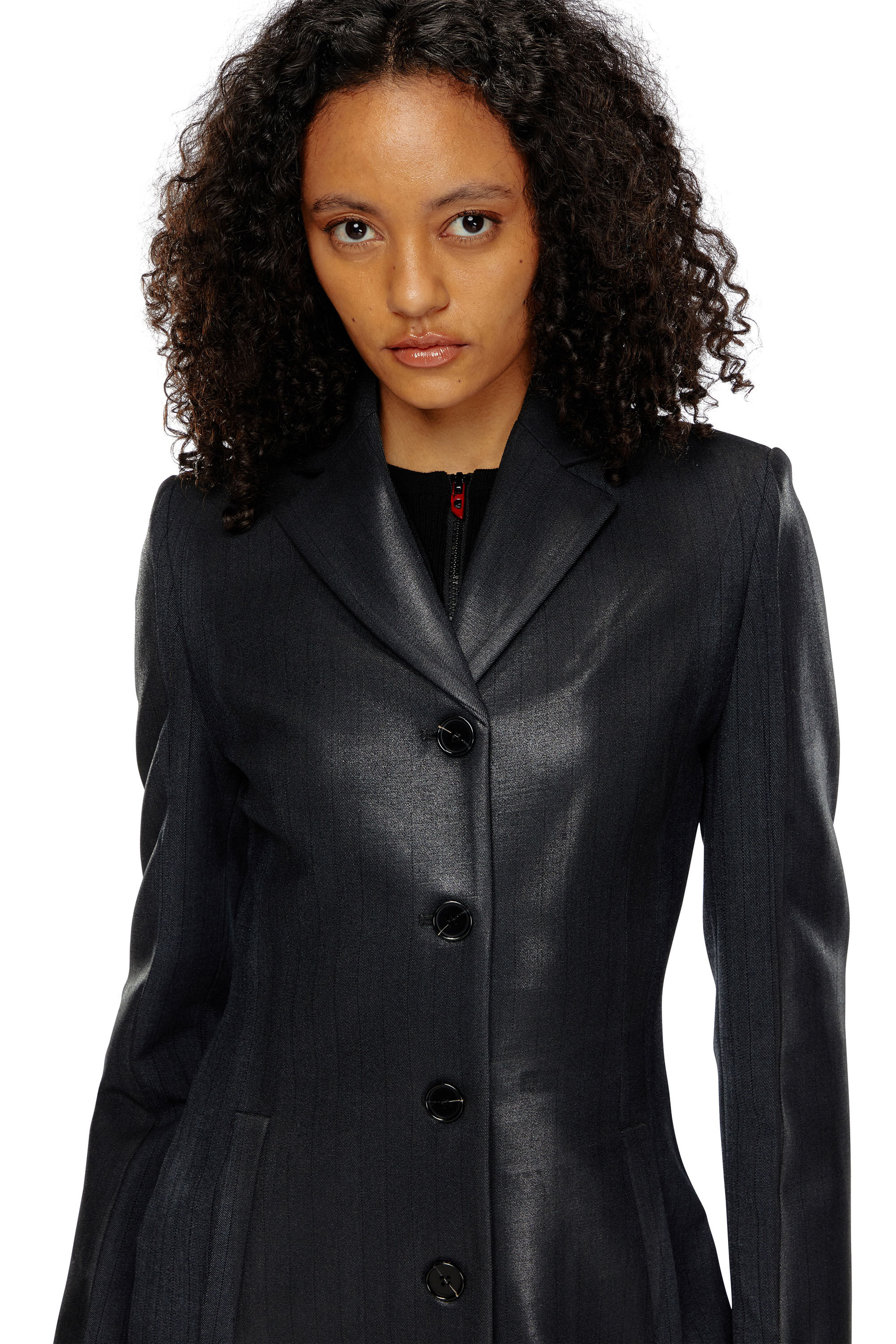 Pinstripe jacket womens top