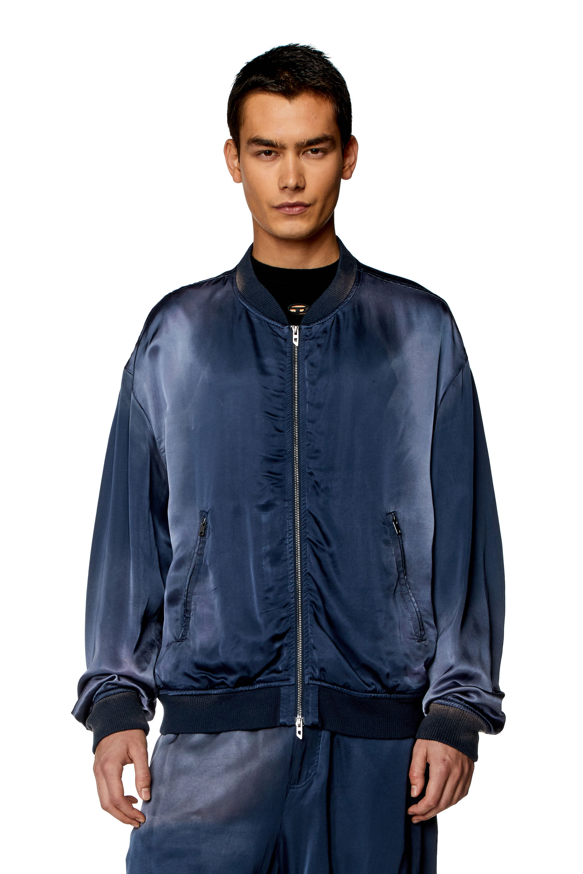 Mens online satin bomber