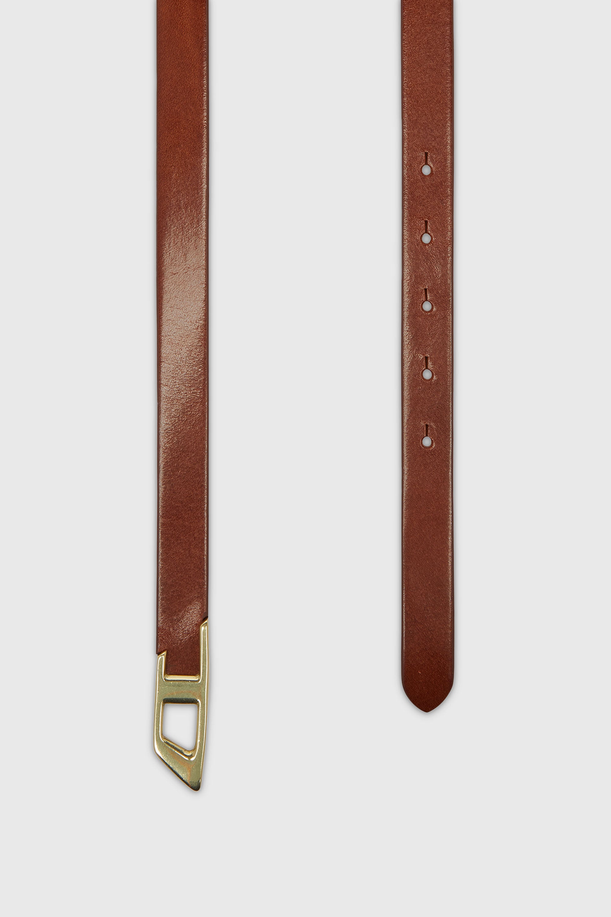 Diesel - B-D LOGO 2.0 20, Woman's 2 cm leather belt with metal D buckle in Brown - 2