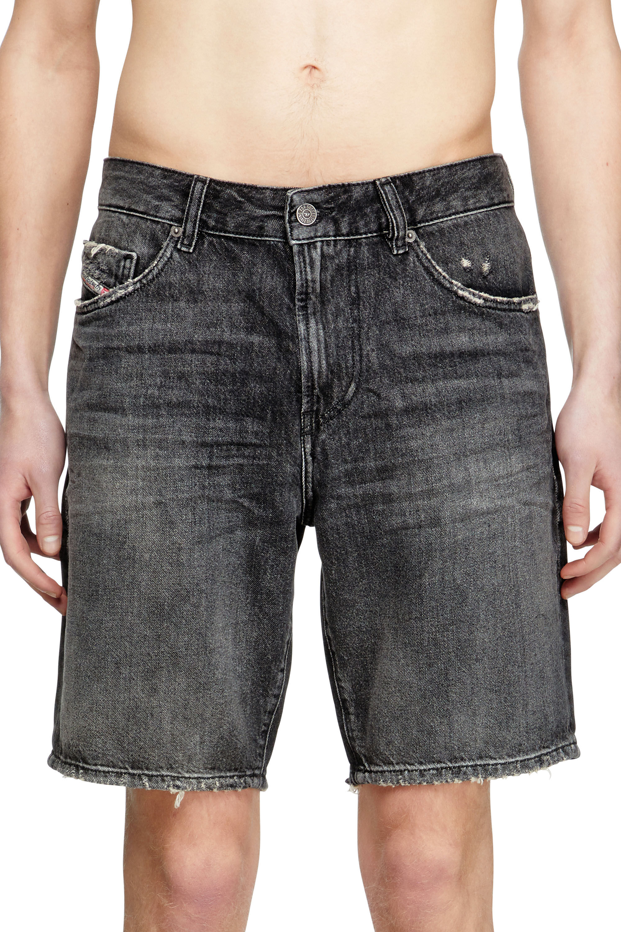Men's Slim denim shorts | Black | Diesel Men's Slim denim shorts | Black | Diesel