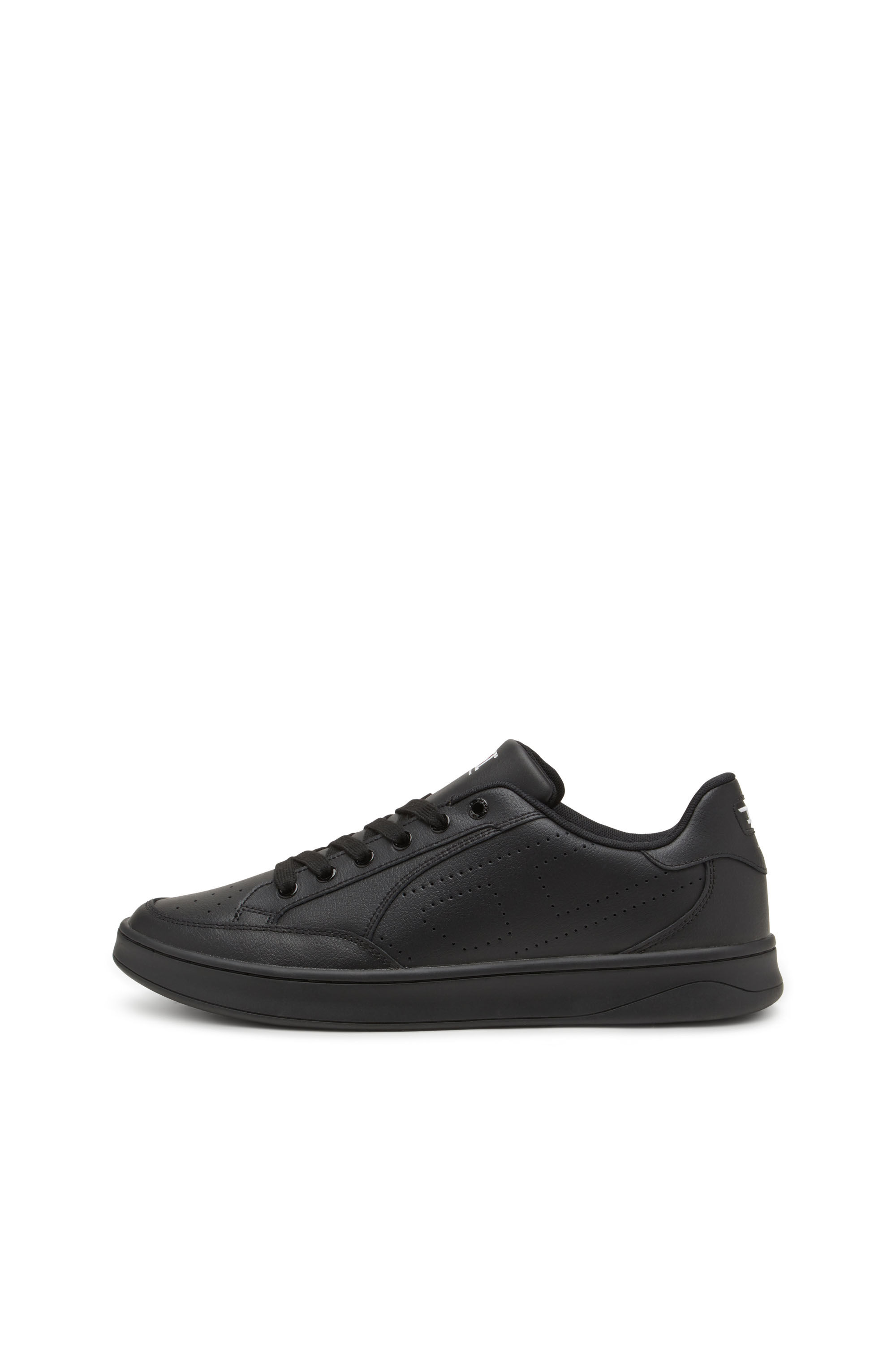 Diesel - S-DAKOTA LOW, Man's S-Dakota-Leather sneakers with perforated logo in Black - 7