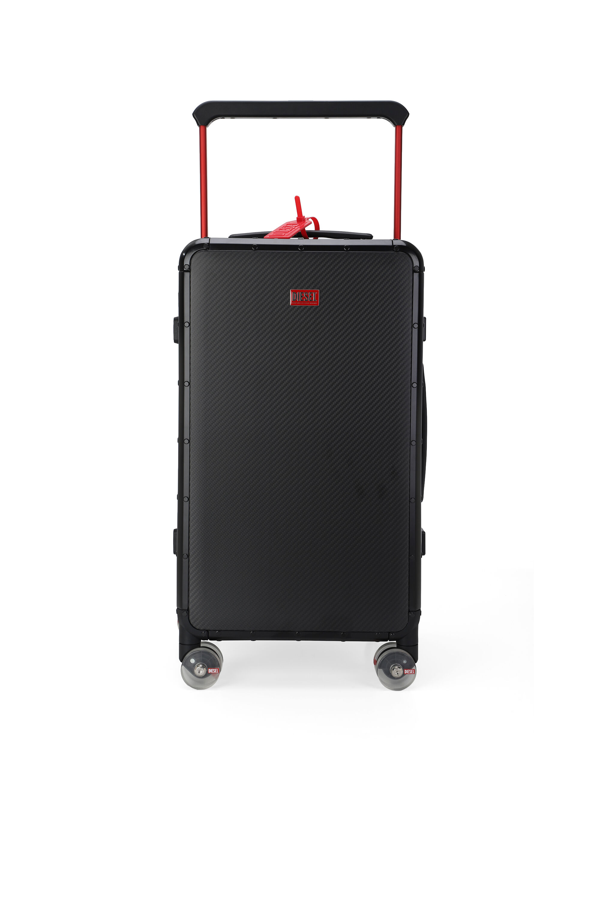 Diesel - DSL CARBON FIBER TROLLEY-BLACK- DSL001, Unisex's Carbon fiber suitcase size M in Black - 1