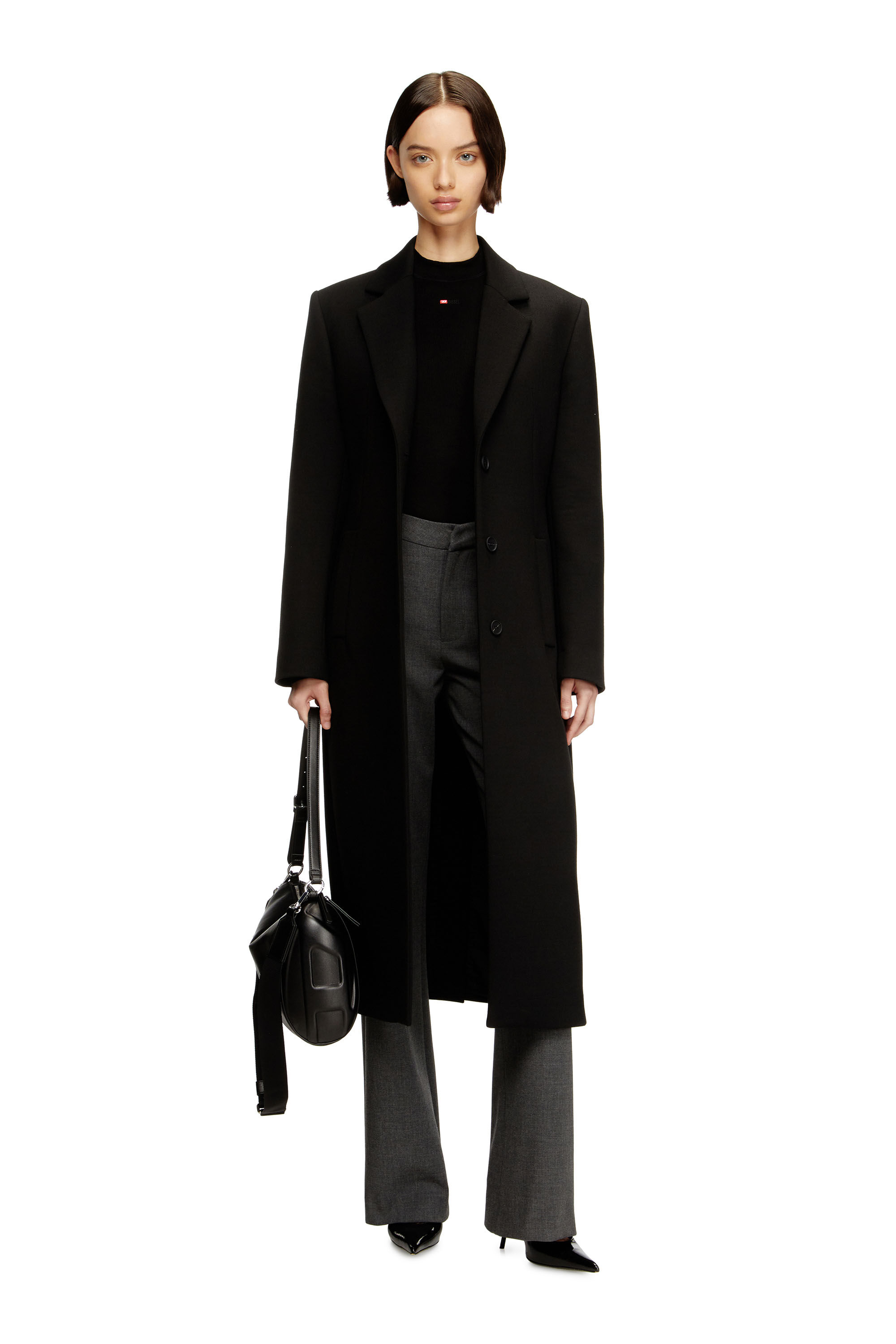 Diesel - G-ALLAN, Woman's Long hourglass coat in Black - 3