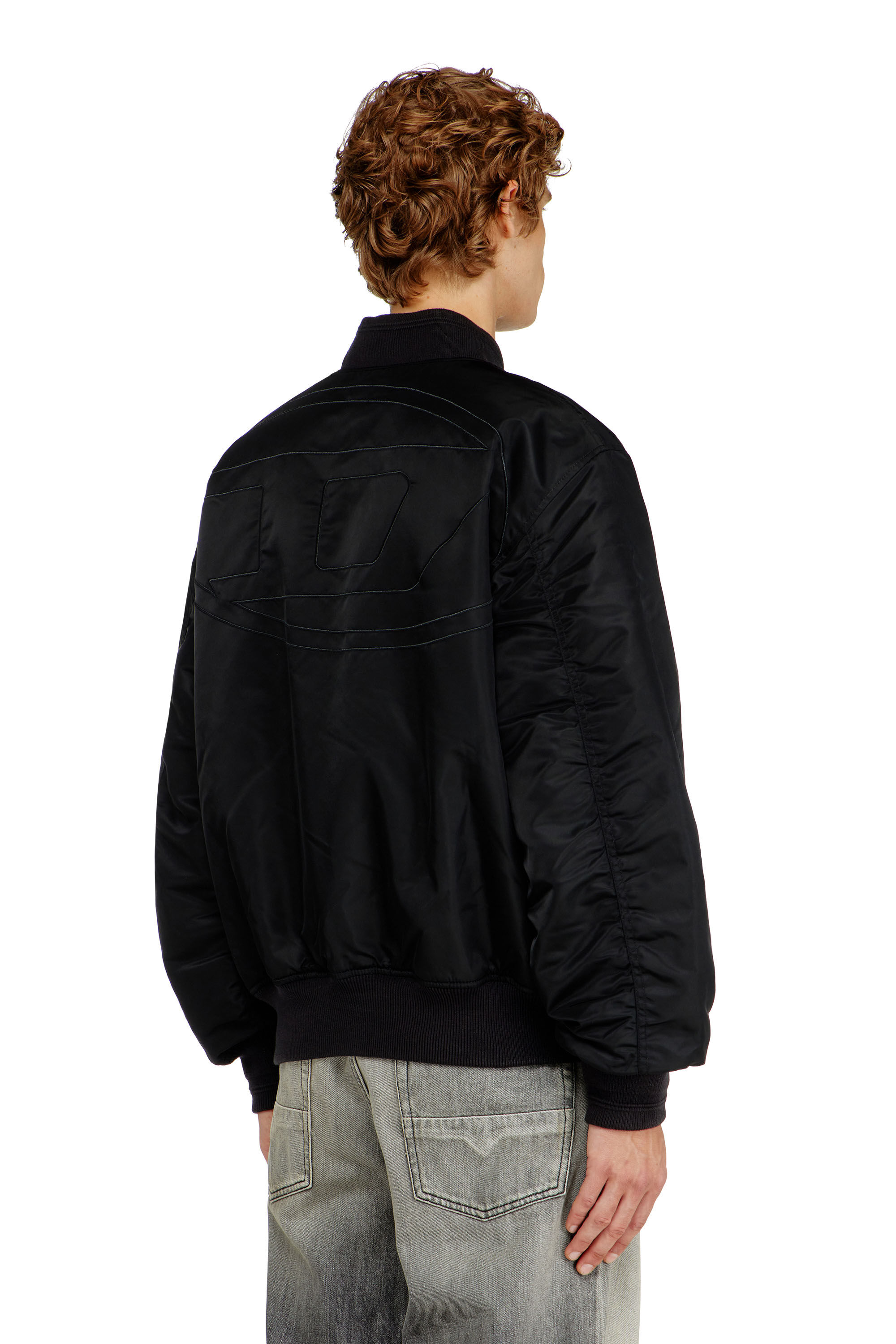 ジャケット・アウター Diesel Coated Flight Bomber Jacket Men's Padded bomber jacket with Oval D embroidery | Black | Diesel GB
