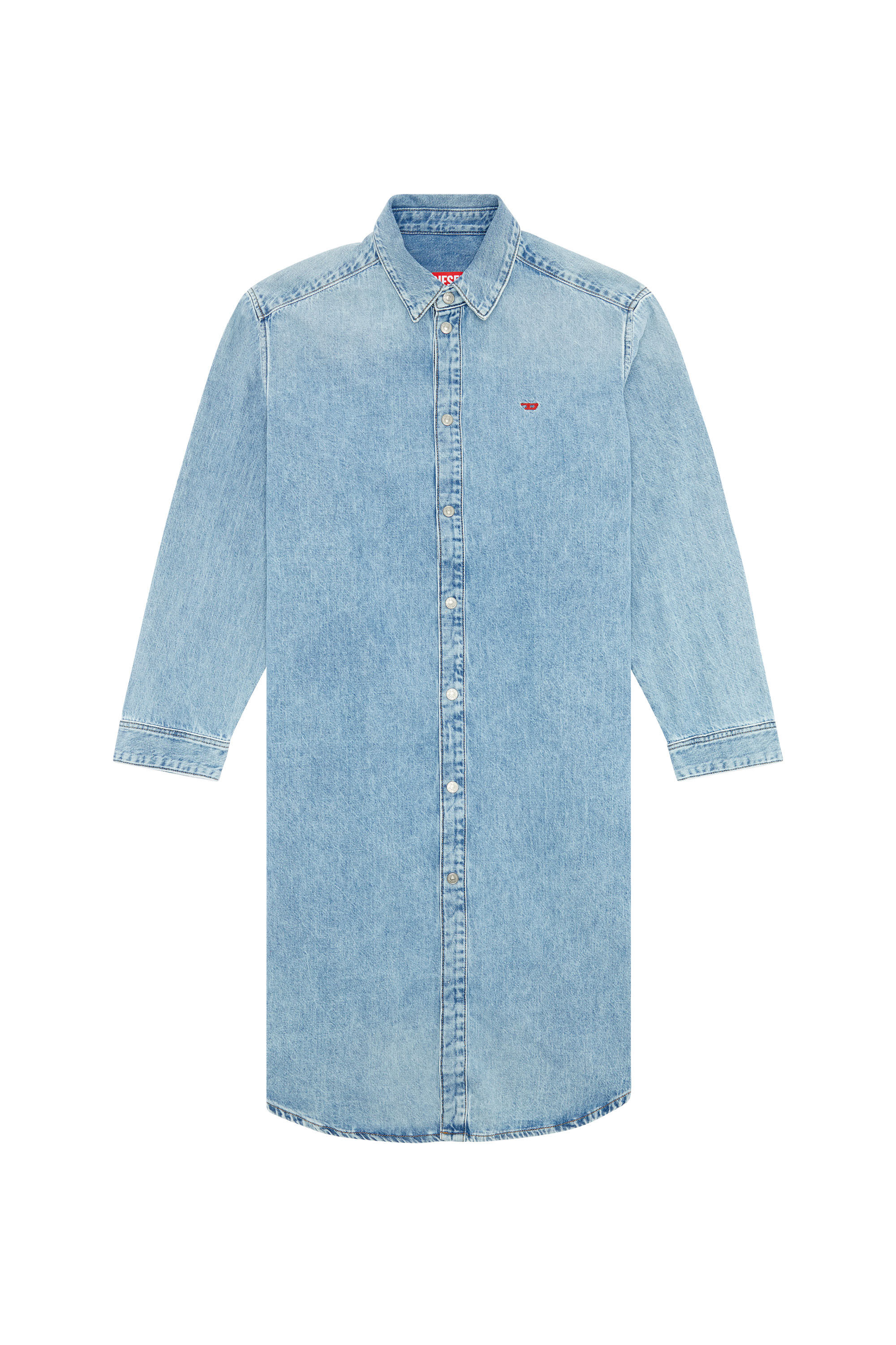 Women s Shirt dress in denim Blue Diesel