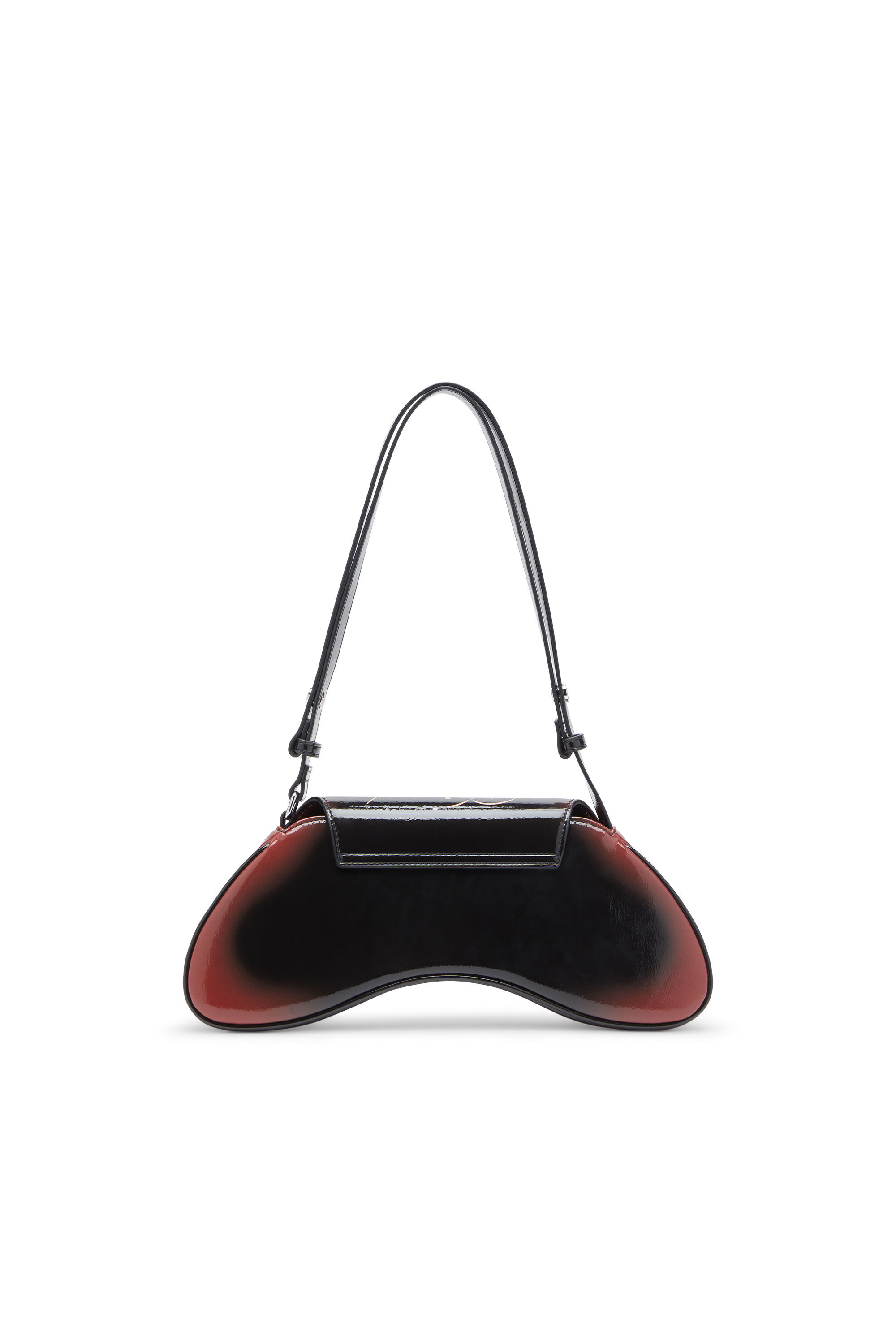 Diesel - PLAY CROSSBODY, Woman's Play-Shoulder bag in printed glossy PU in Black/Brown - 3