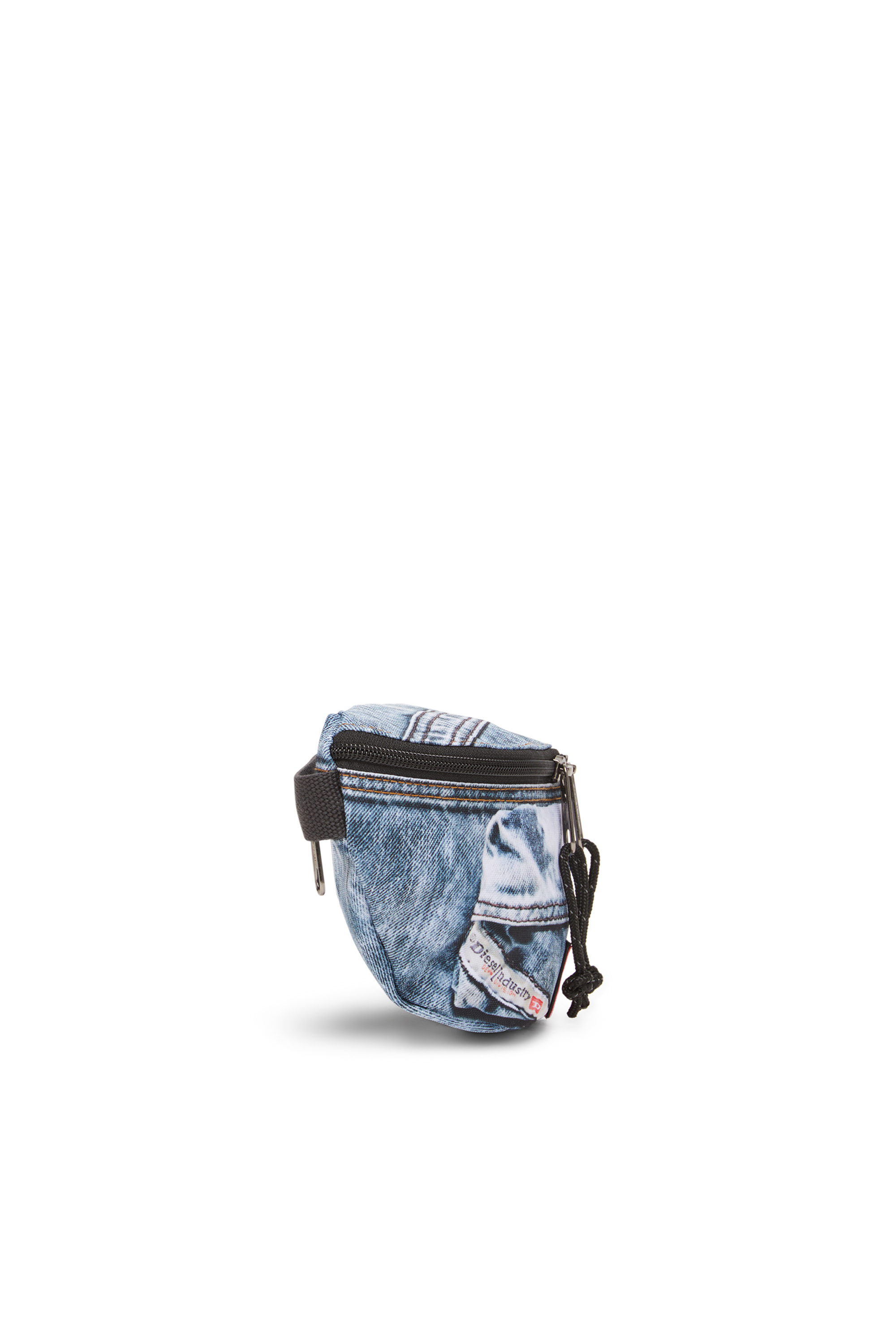 Diesel - DIESEL SPRINGER, Unisex's Belt bag in trompe l'oeil denim in Blue - 4