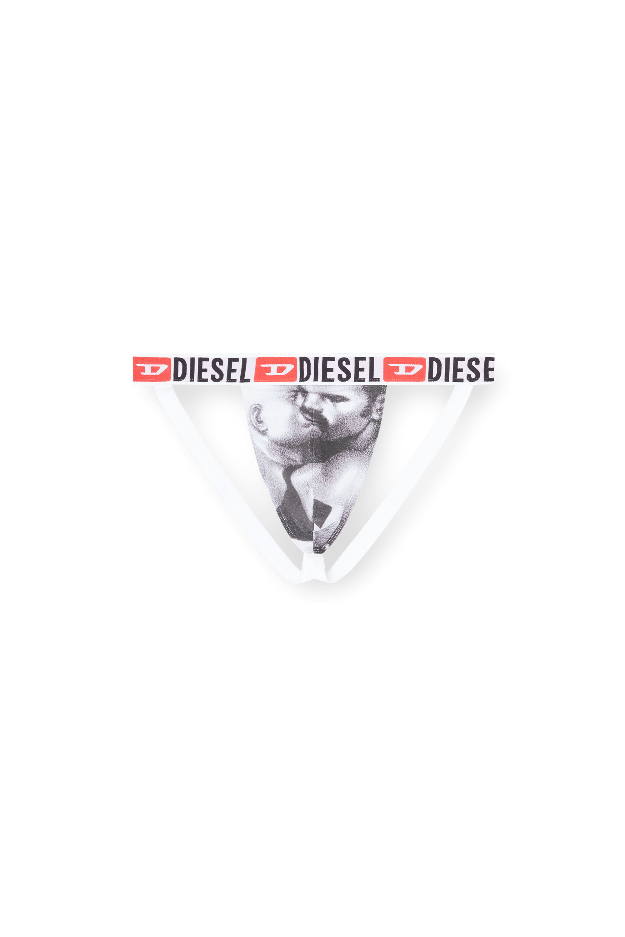 PR-UMBR-JOCKY, White Diesel - PR-UMBR-JOCKY, Man's Jock strap with graphic print in White - 3