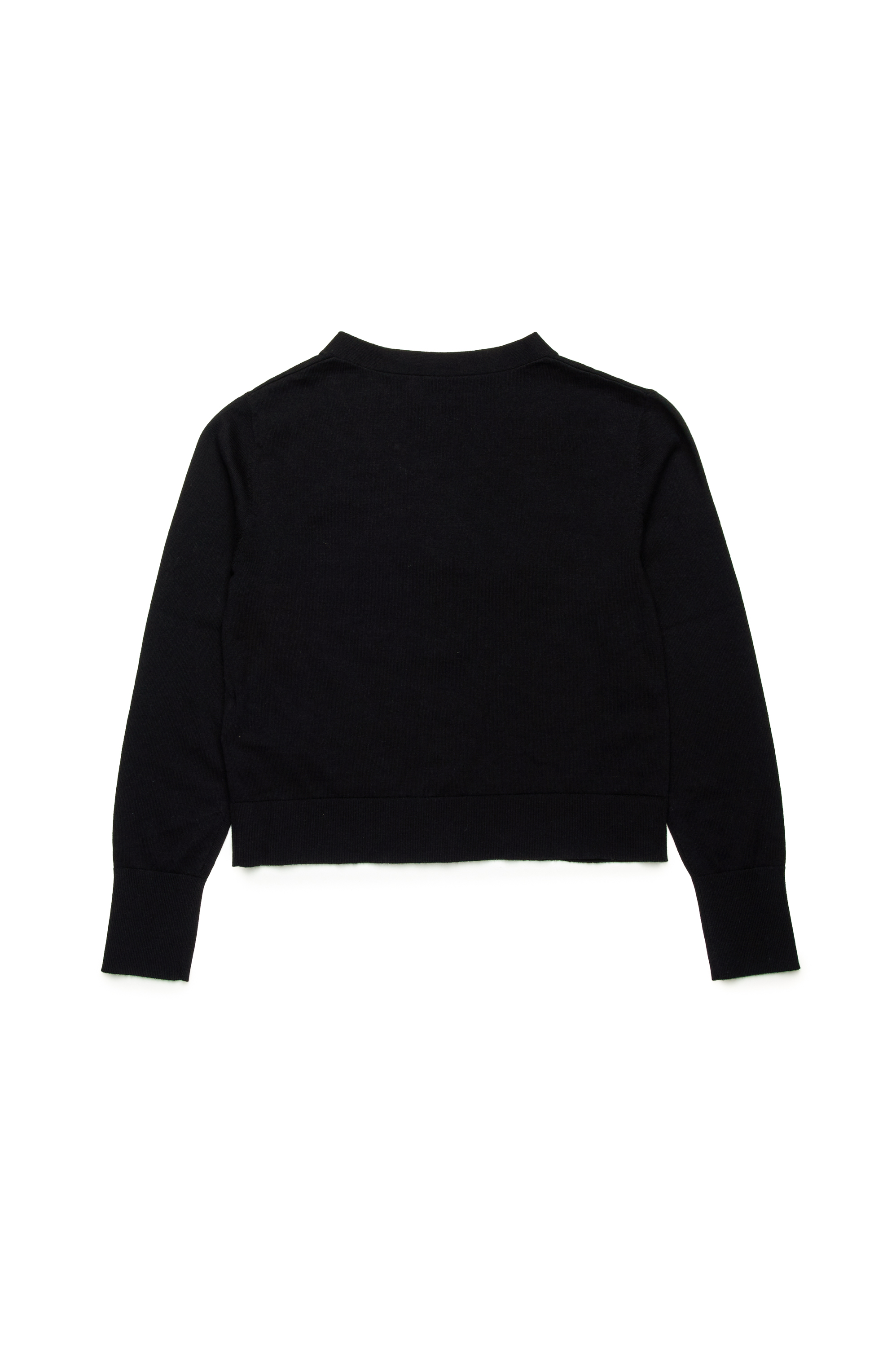 Diesel - KMARTE, Woman's Cardigan with cut-out Oval D logo in Black - 2