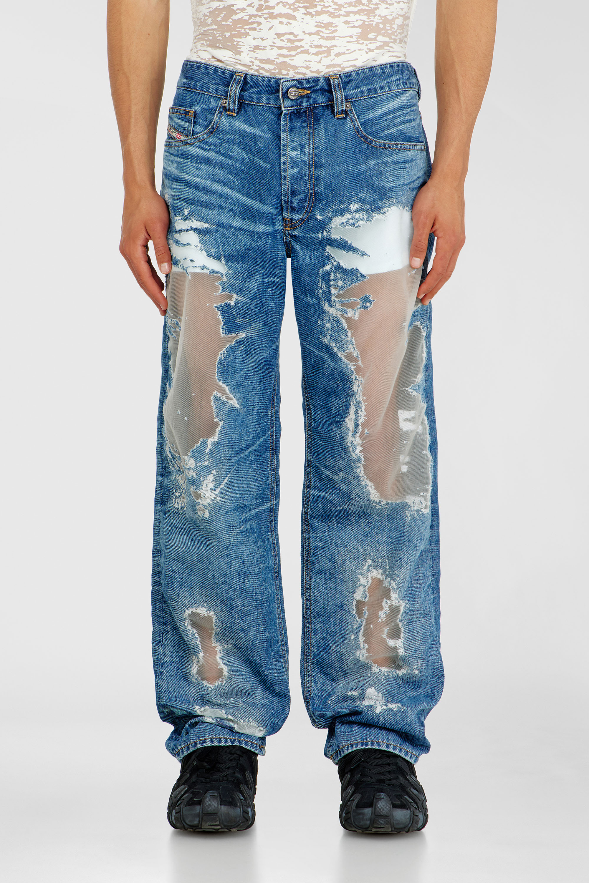 Diesel - Man's Regular Jeans 2024 D-Macs 068ZH, Medium blue - 1
