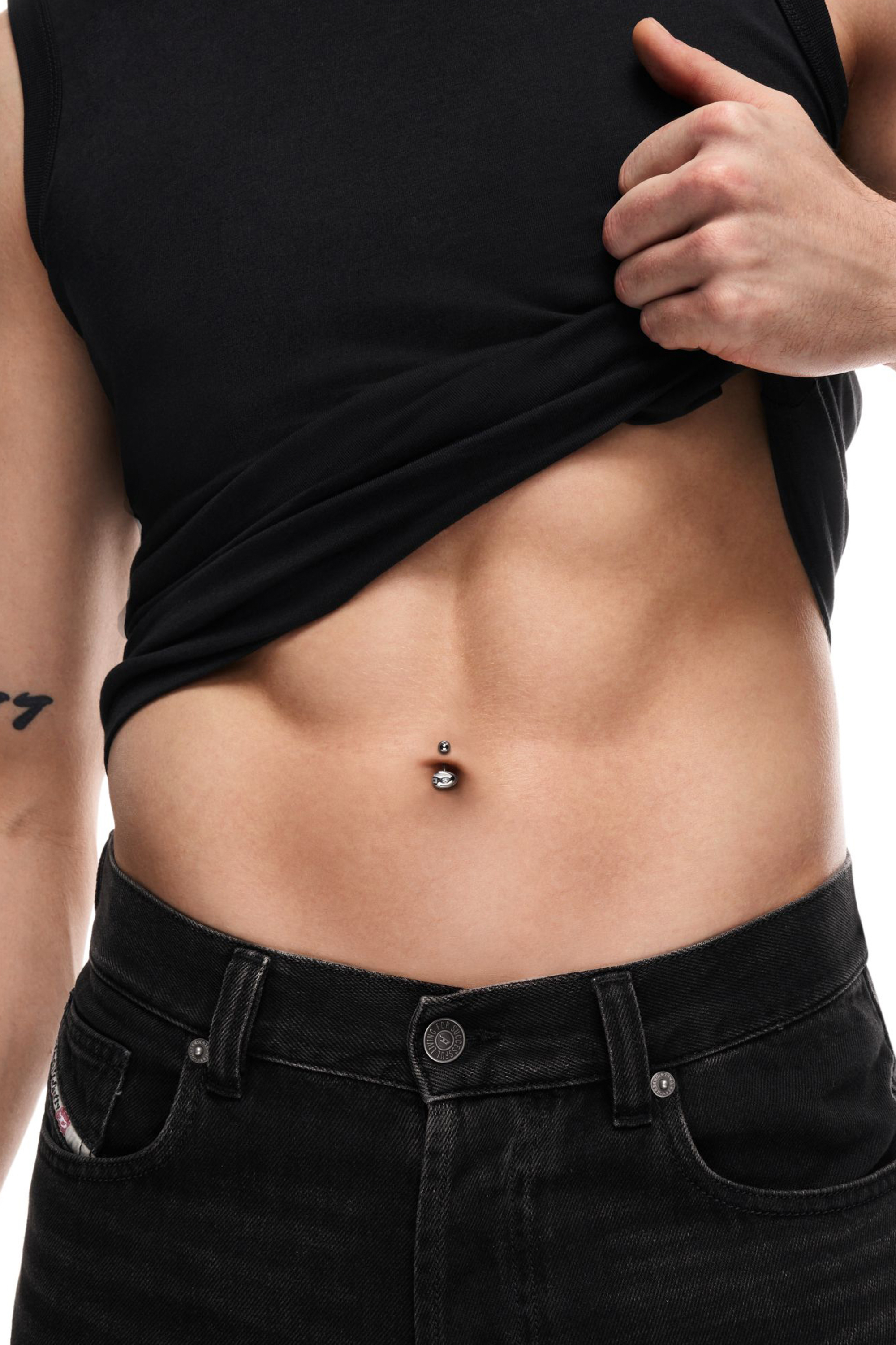 Diesel - DX1698040 JEWELLERY, Unisex's Stainless steel navel body jewelry in Silver - 4