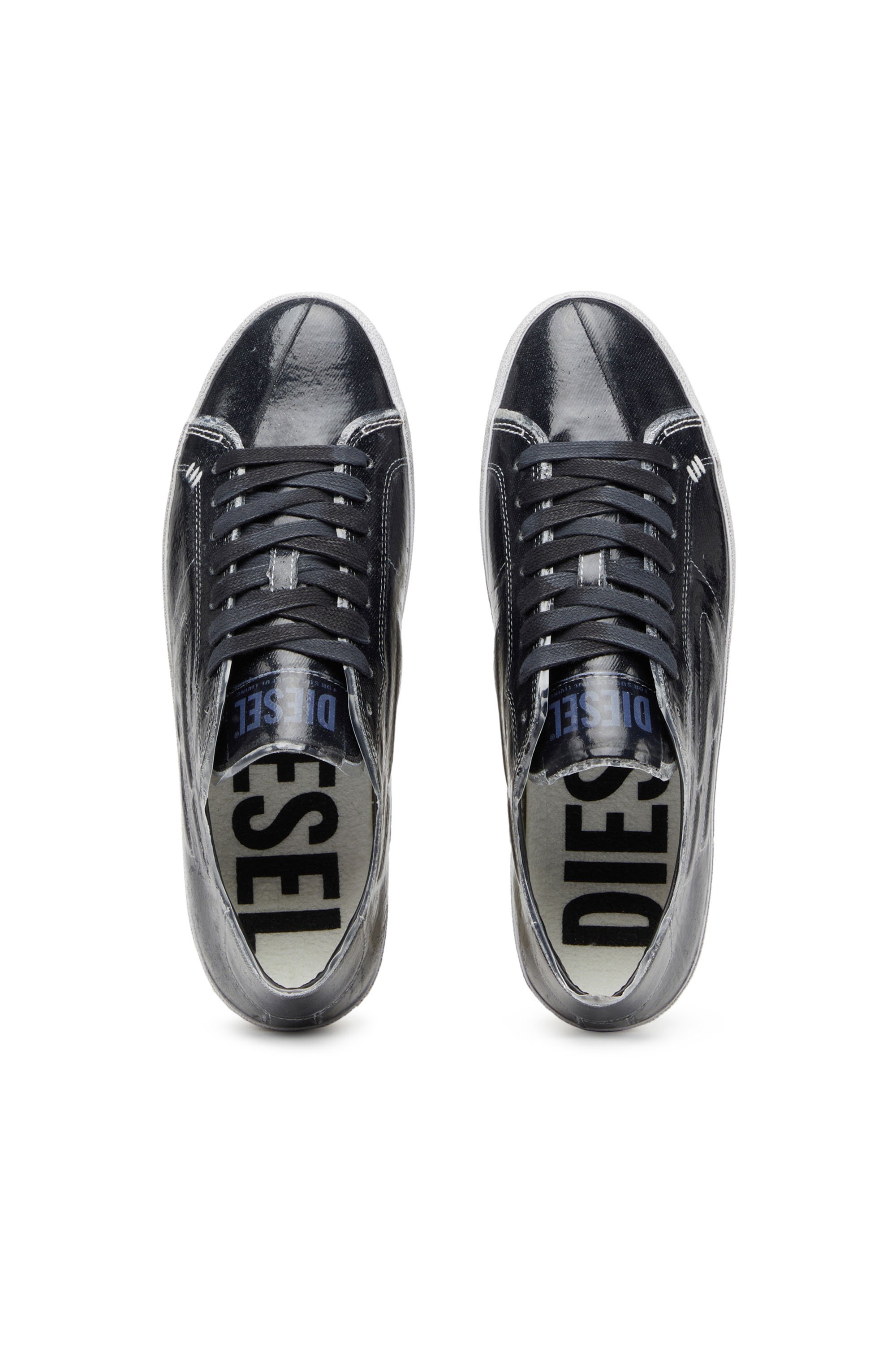 Diesel - S-LEROJI LOW, Man S-Leroji Low - Canvas sneakers with TPU overlay in Black - Image 5