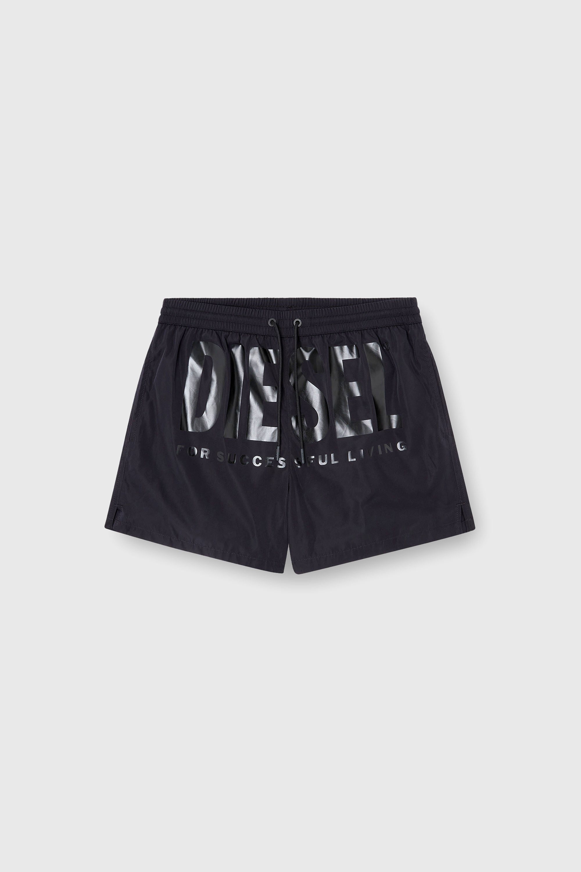 Diesel - KEN-37-D-CORE, Man's Mid-length swim shorts with maxi logo in Black - 2
