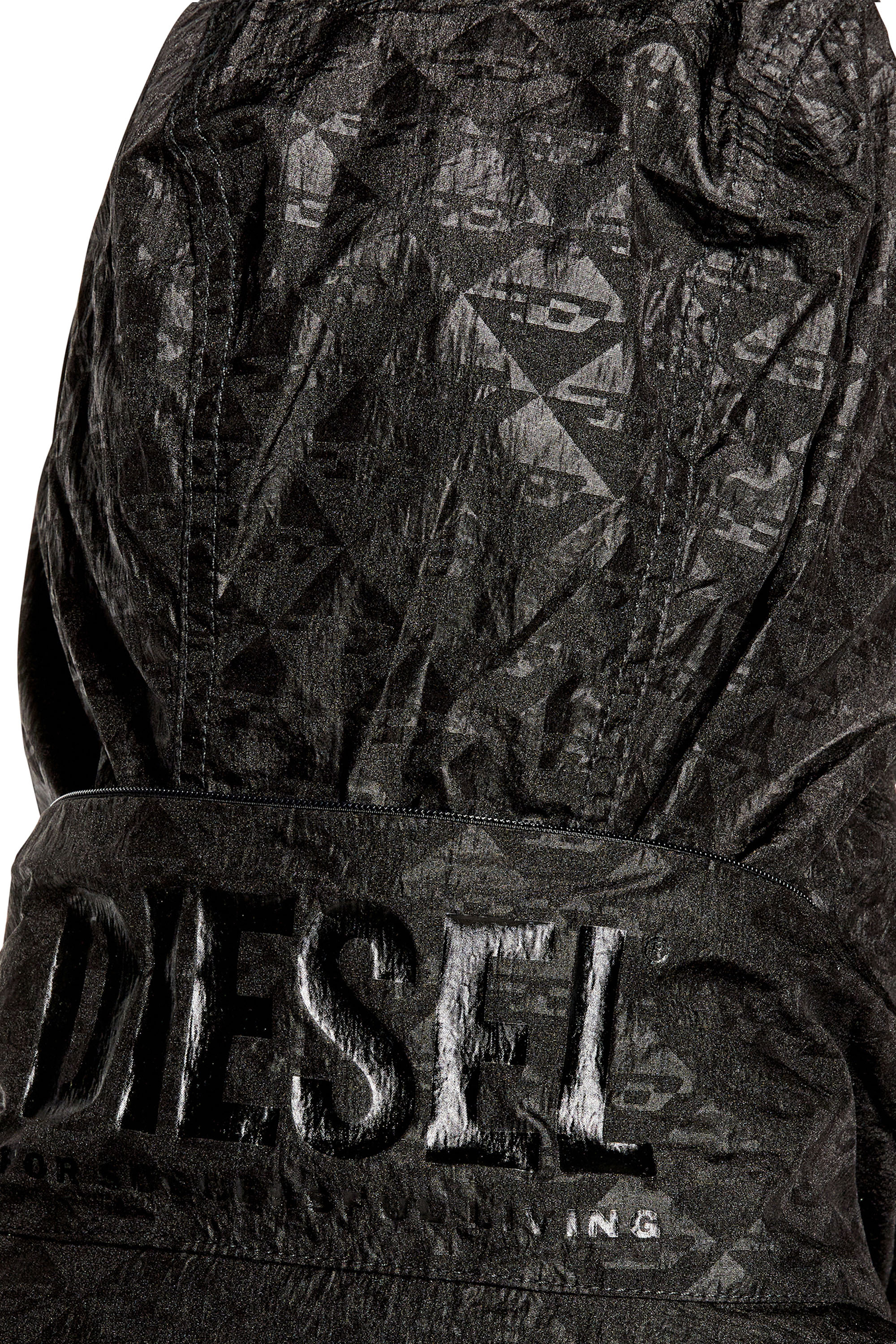 Diesel - AMWT-BRANTON-HT11, Man Anorak jacket with monogram print in Multicolor - Image 5
