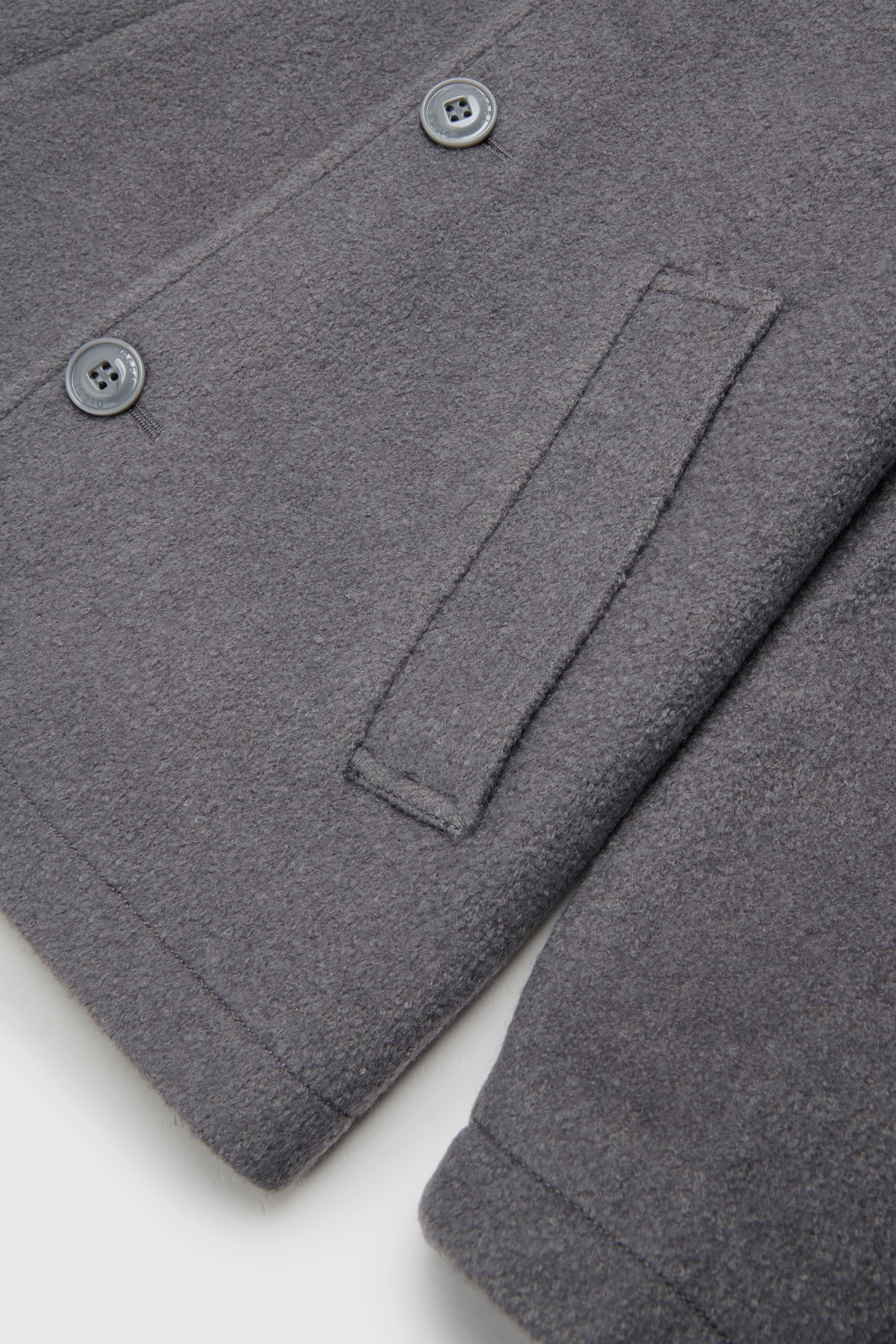 Diesel - JASTONEOUT, Man's Wool-blend coat with detachable hood in Dark grey - 4