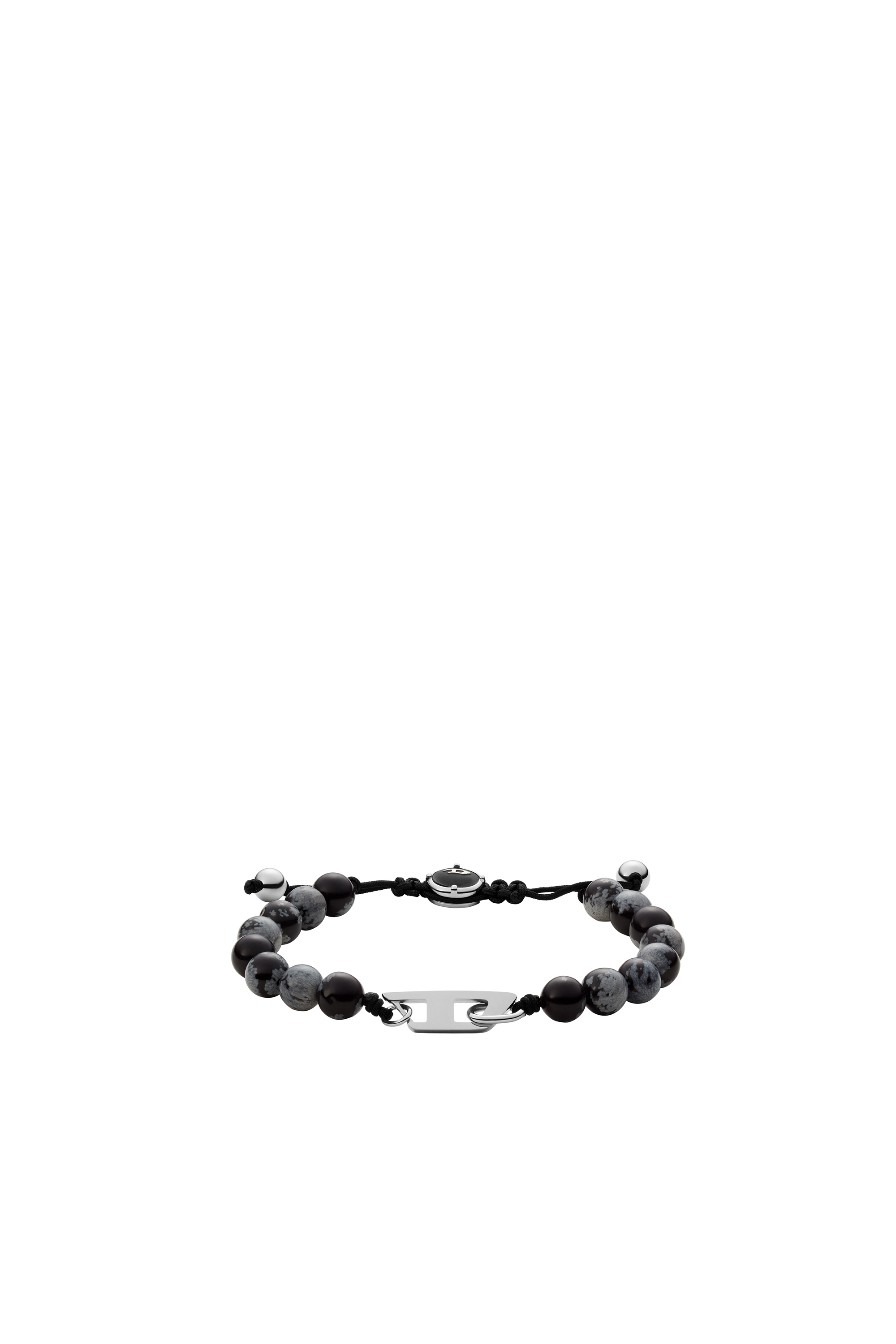 Diesel - DX1340, Unisex's Multicolor snowflake beaded bracelet in Black/Grey - 1