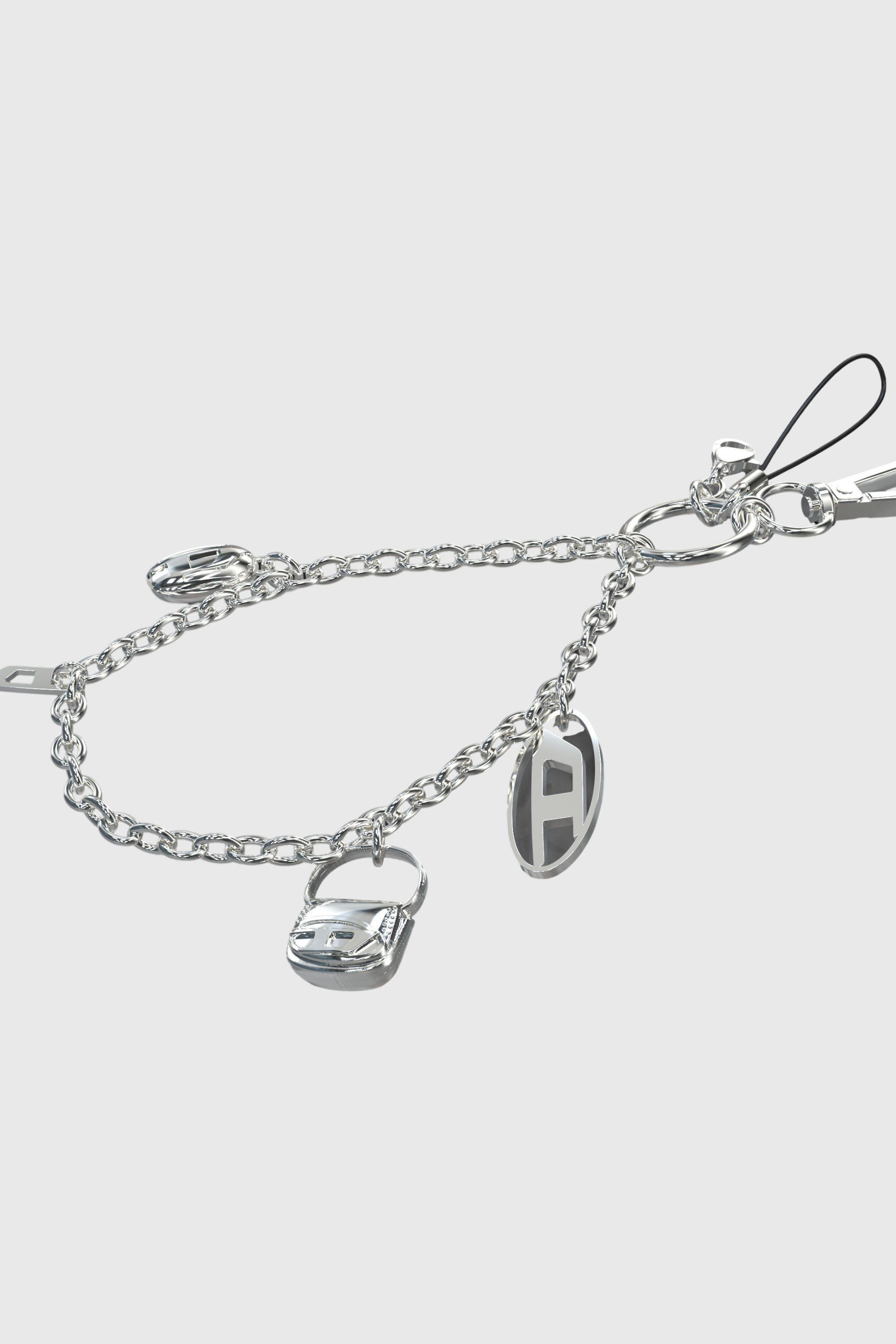 Diesel - 60456  PHONE CHARM, Unisex's Phone Charm & Charm Holder & Dust Plug in Silver - 3