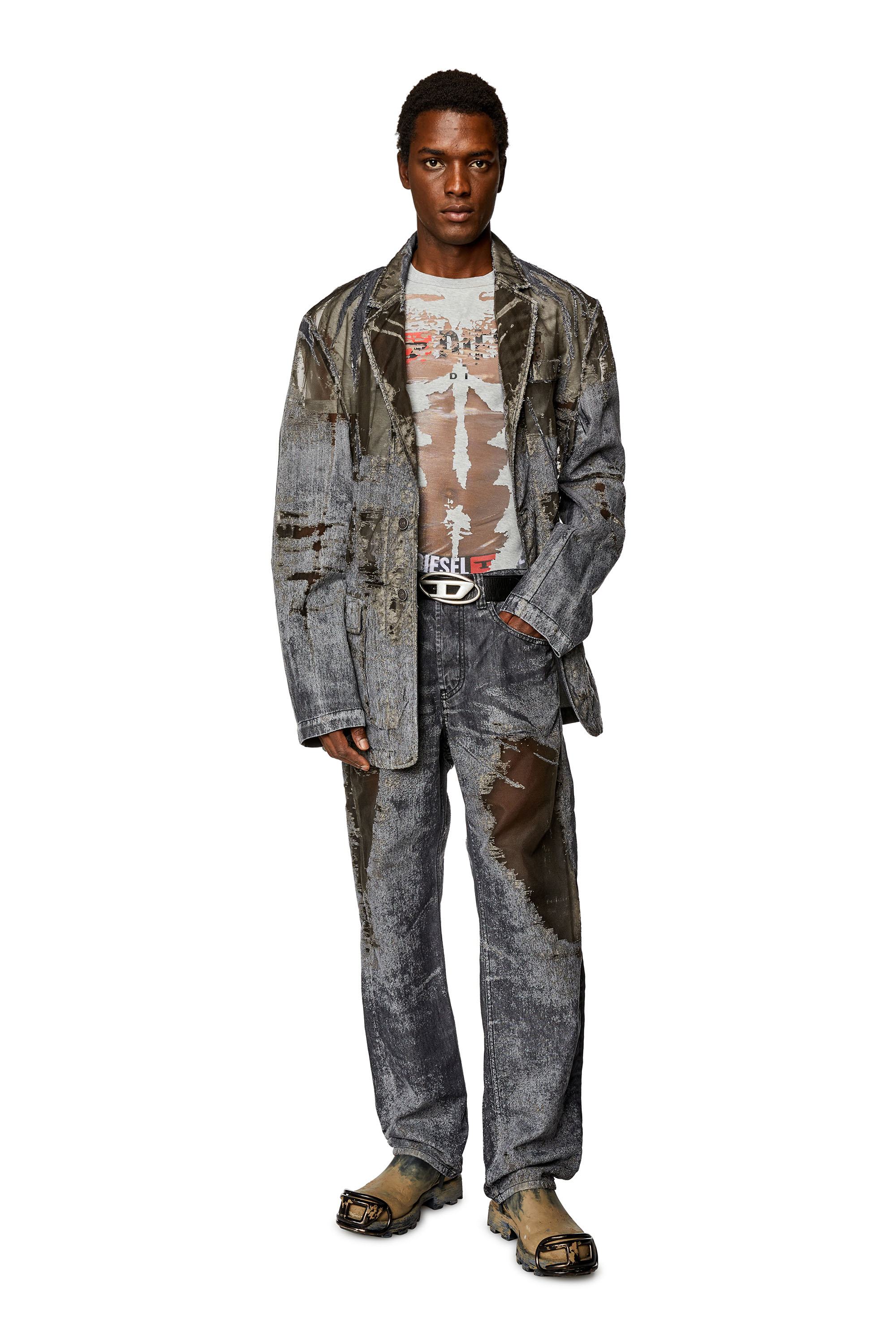 Diesel - Straight Jeans 2010 D-Macs 007T7, Black/Dark grey - Image 1