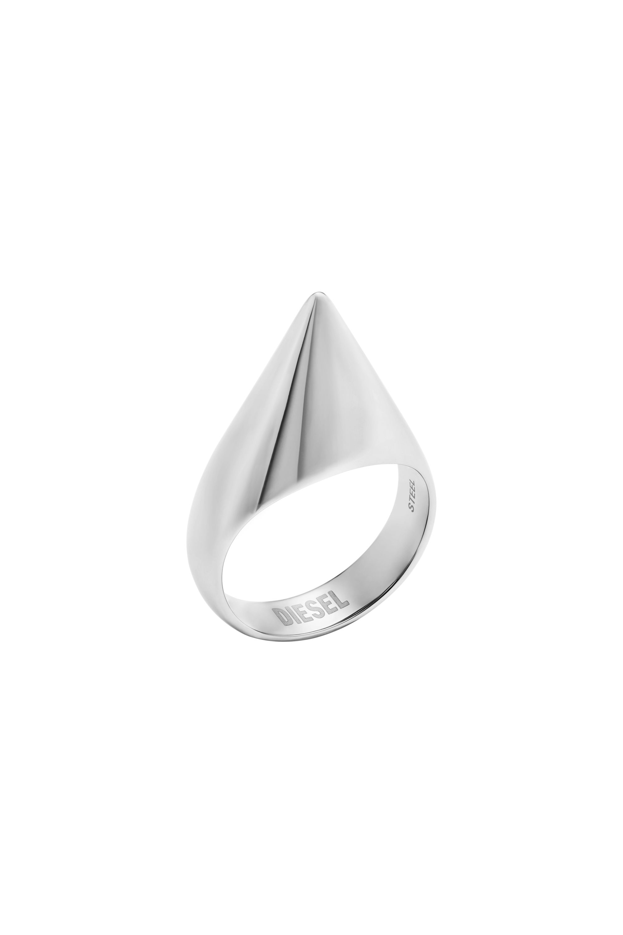 Diesel - DX1641040 JEWELLERY, Unisex's Stainless steel spike band ring in Silver - 1