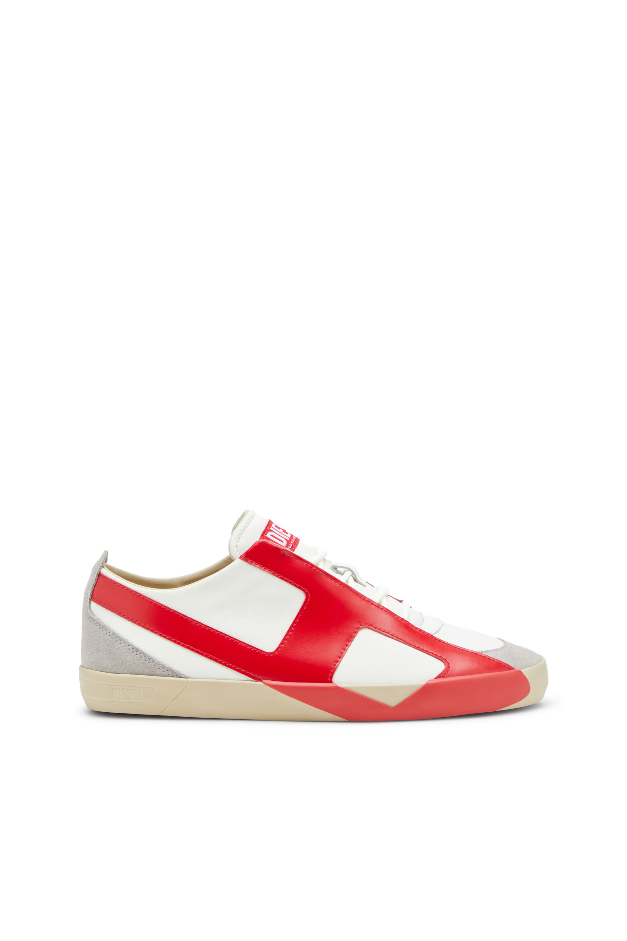 Diesel - S-SLANTE-D LOW, Man's S-Slante-D-Sneakers in suede and leather with D logo in null - 1