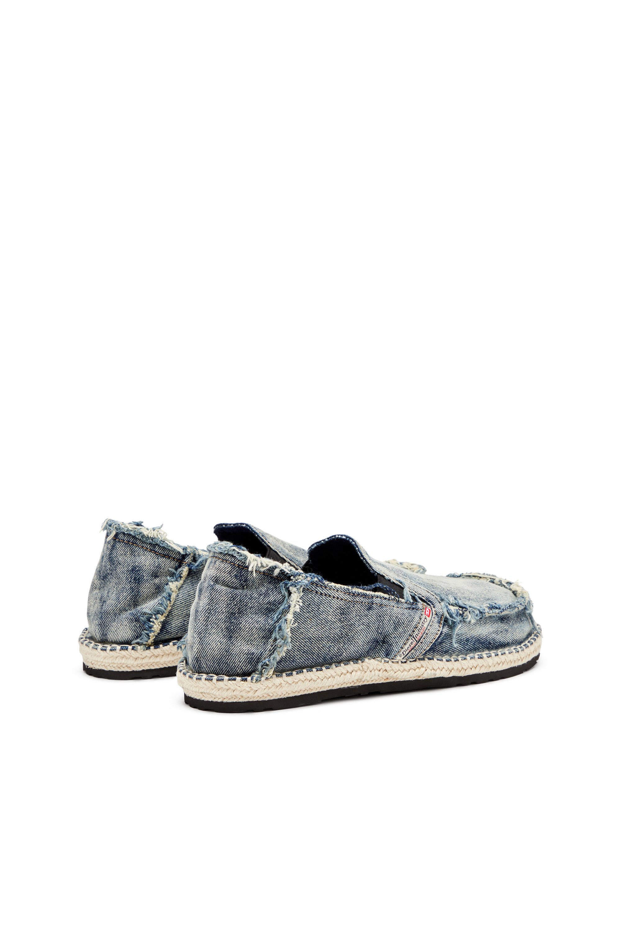 Diesel - D-LUKAS ESP, Man's Espadrille loafers in distressed denim in Light Blue - 4