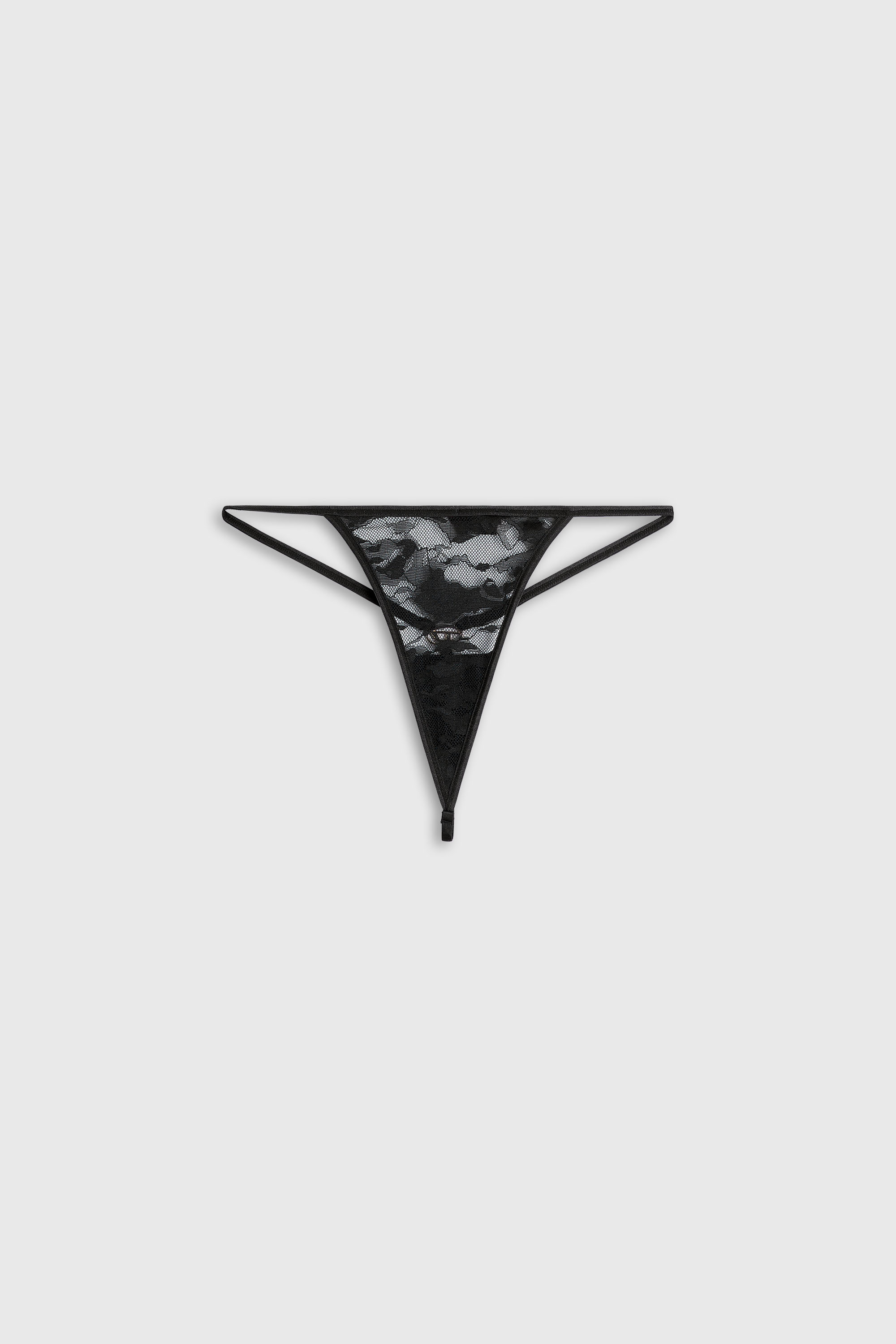 Diesel - GEMMA-UTLT, Woman's Thong in camo lace in Black - 2