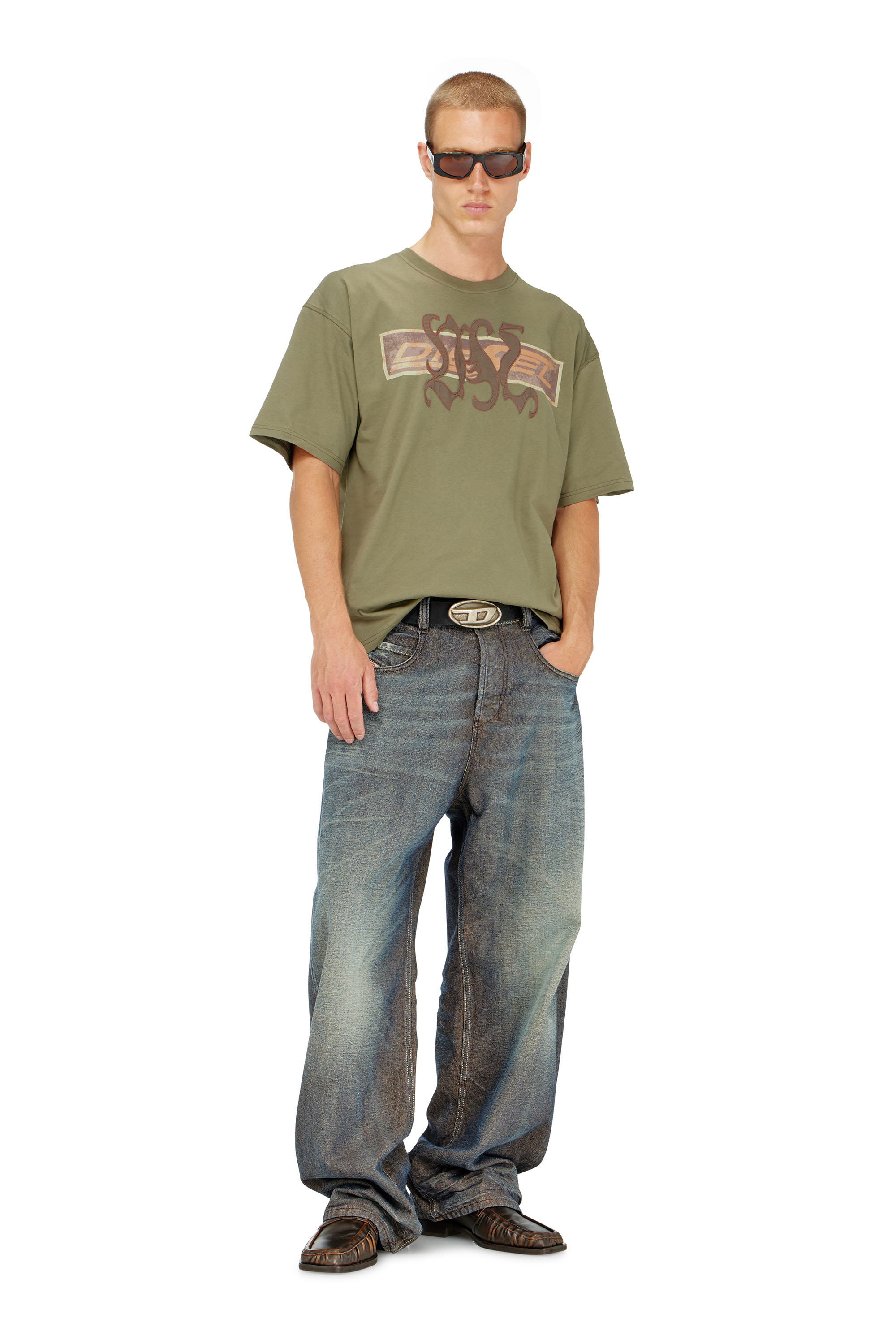 Diesel - T-BOXT-AA17, Man's T-shirt with graphic print and patches in null - 2