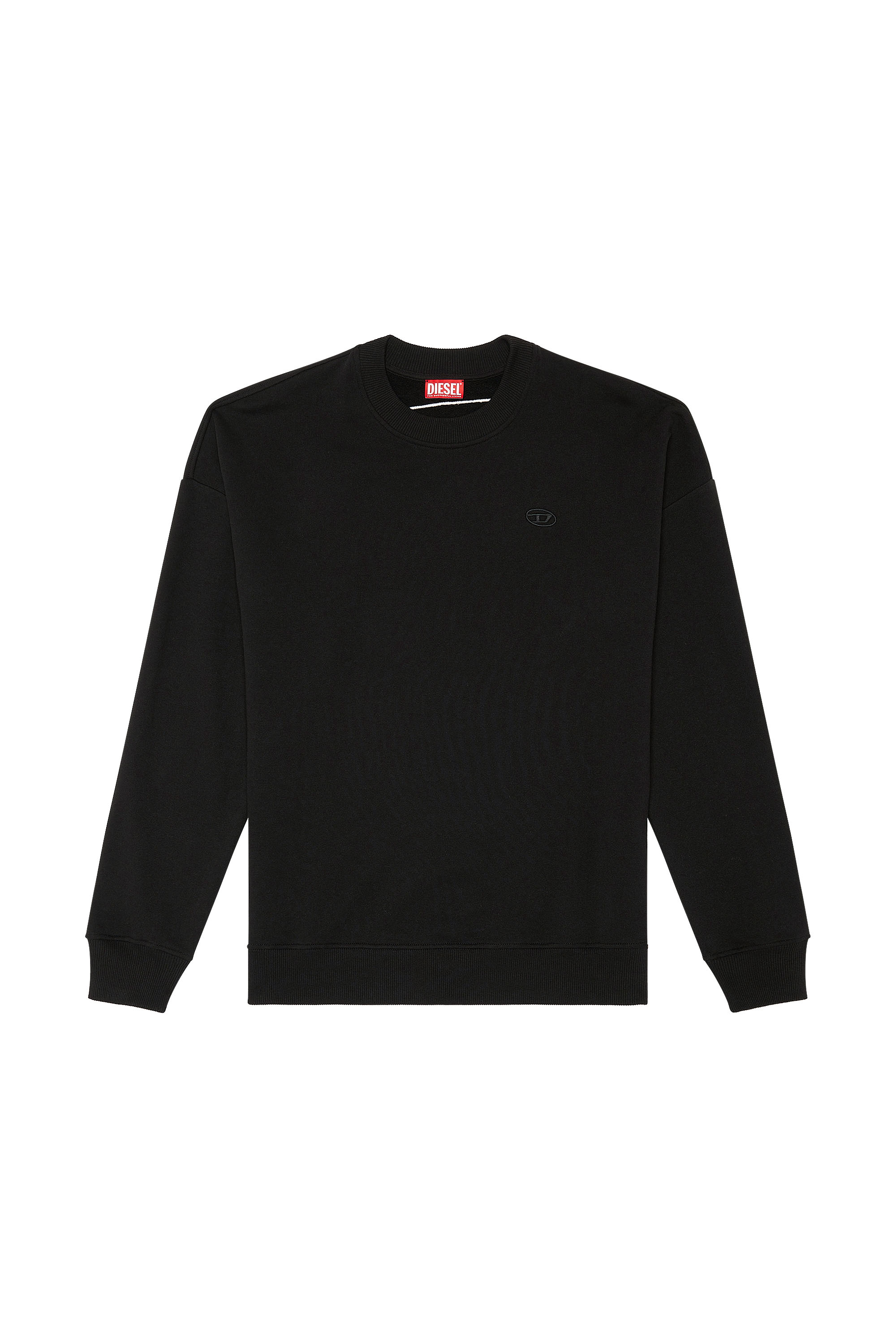 Diesel - S-ROB-MEGOVAL-D, Man's Sweatshirt with logo embroidery in Black - 2