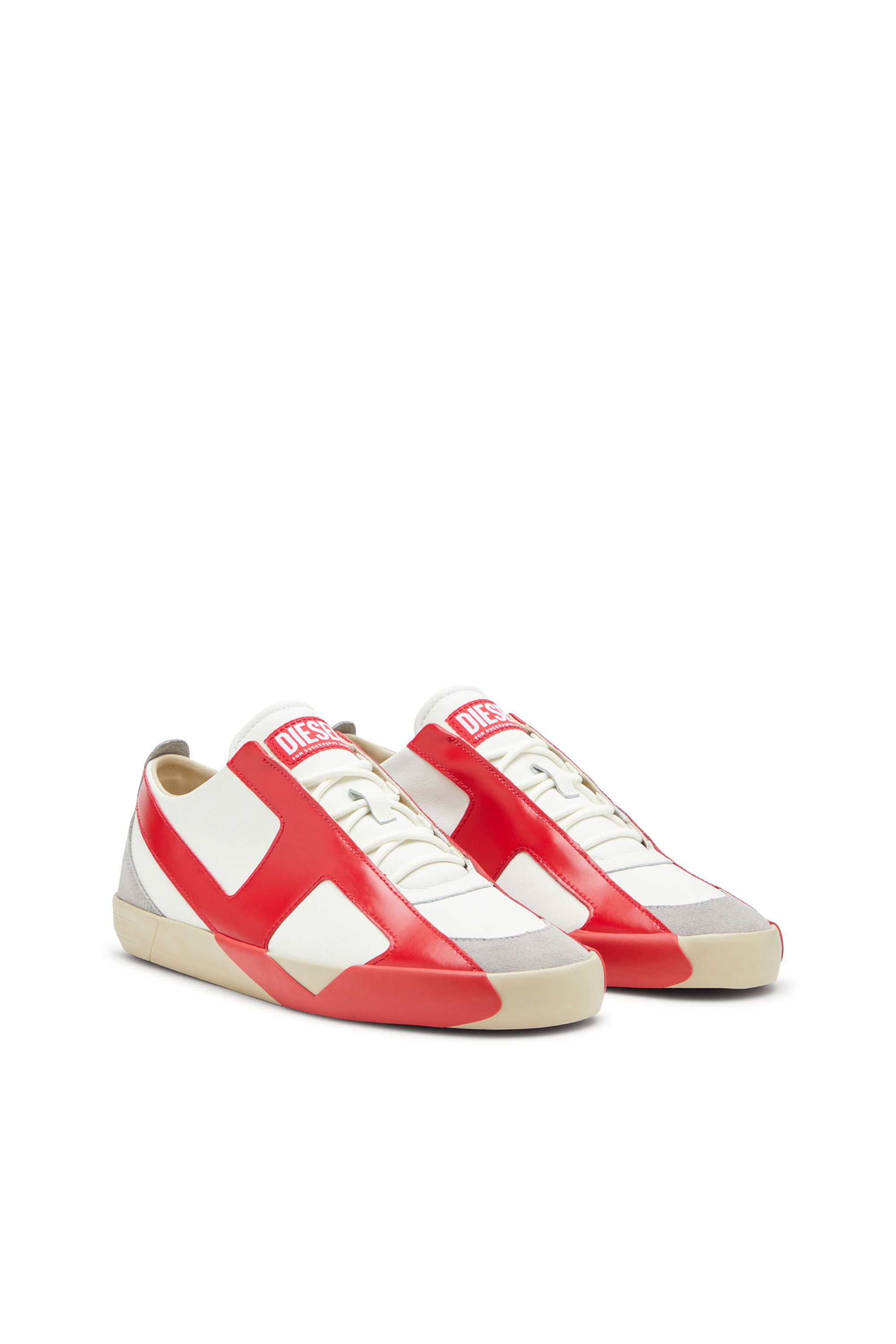 Diesel - S-SLANTE-D LOW, Man's S-Slante-D-Sneakers in suede and leather with D logo in null - 2