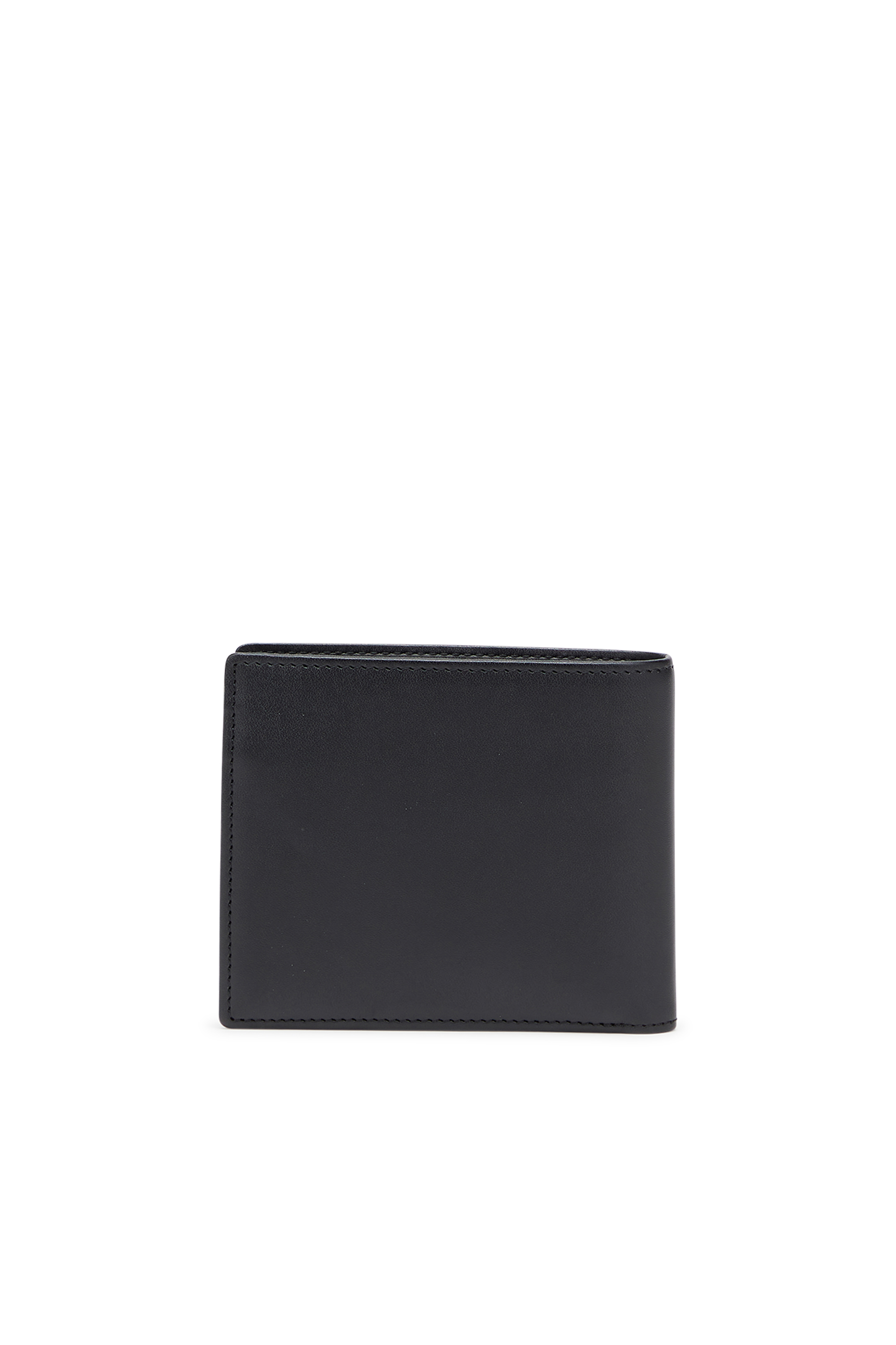 Diesel - D-LOGO 2.0 BI FOLD COIN S, Man's Bi-fold wallet in leather with coin pocket in Black - 2