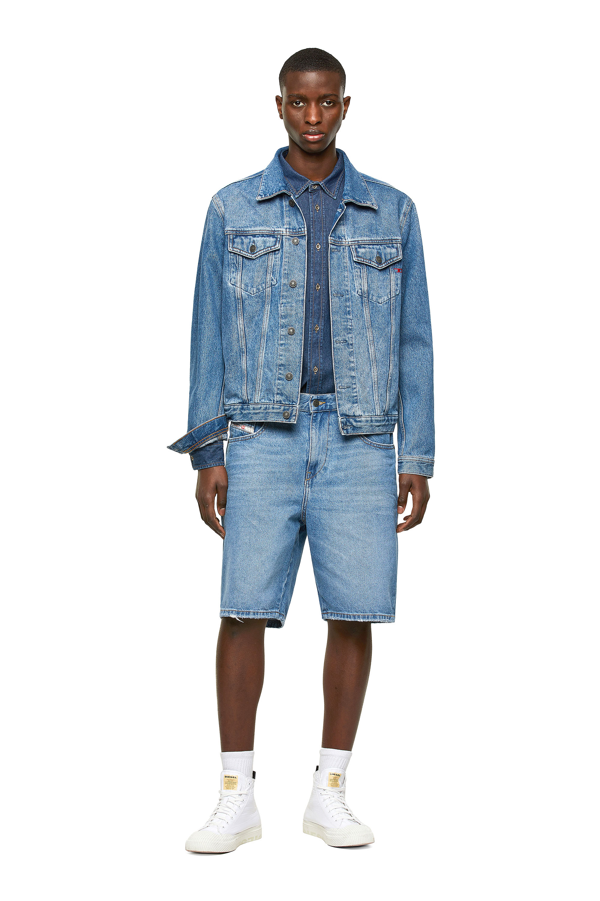 D-STRUKT-SHORT, Light Blue Diesel - D-STRUKT-SHORT, Light Blue - Image 1