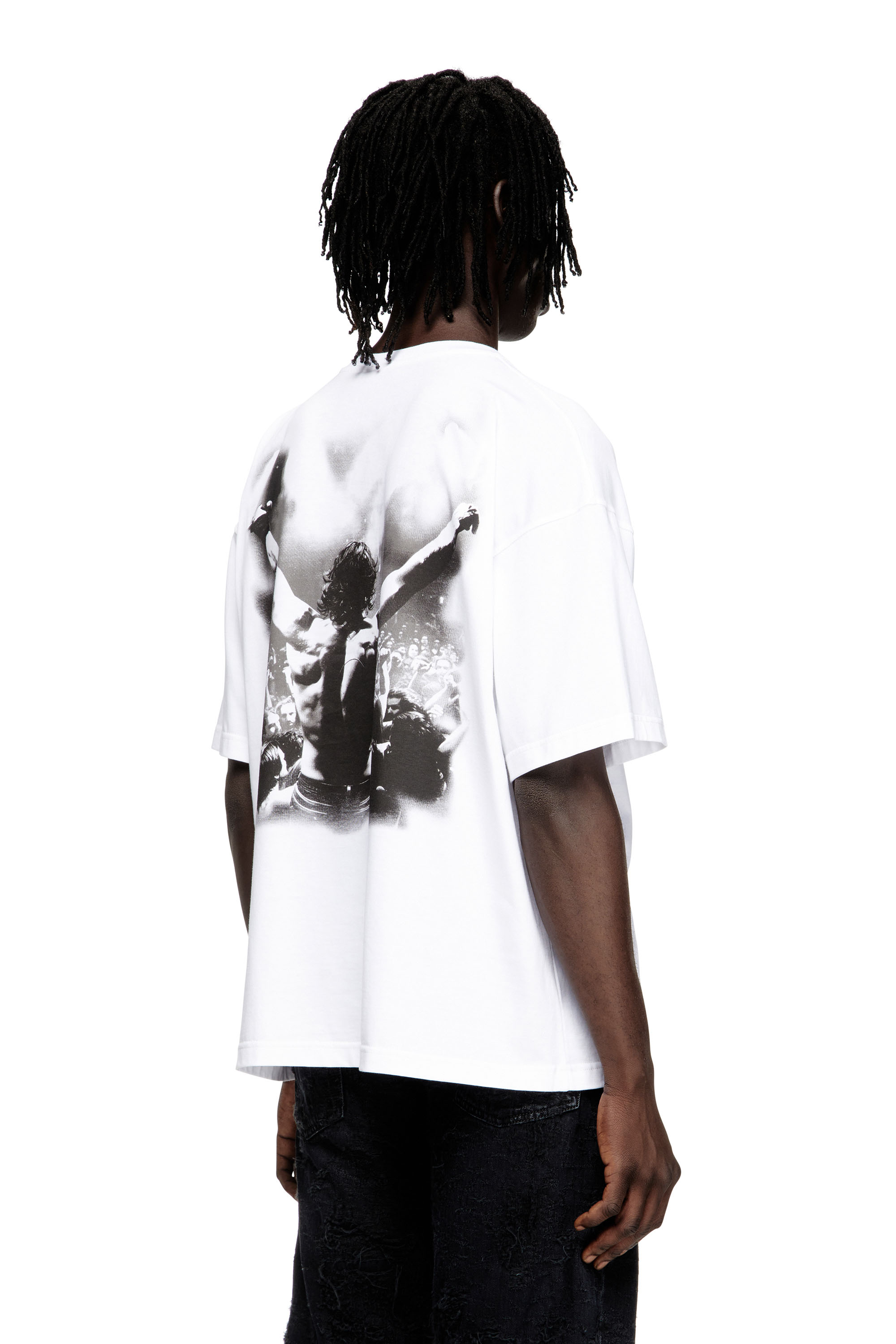 Diesel - T-BOXT-T23, Man's Cotton T-shirt with graphic print in White - 4