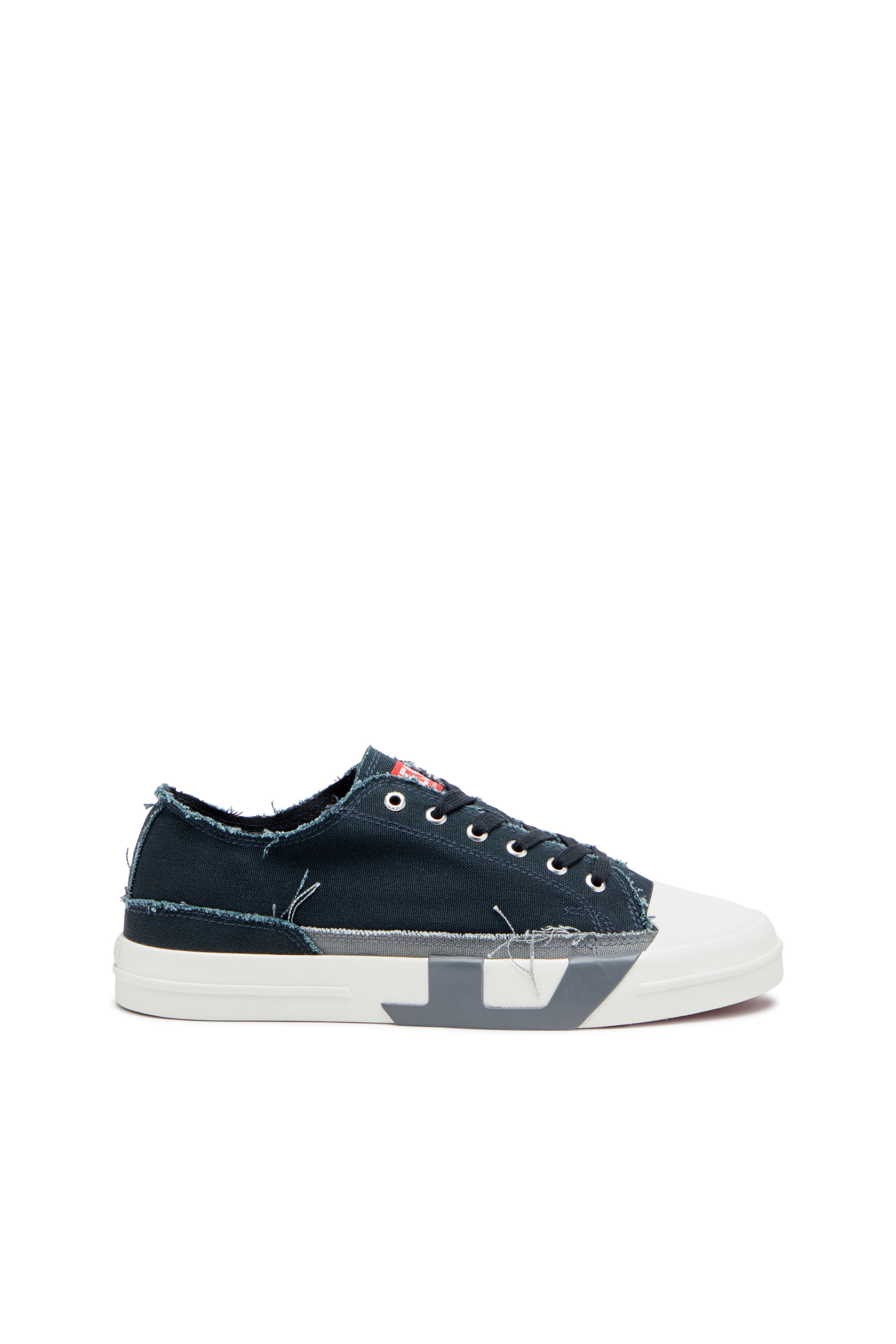 S-D-VERSE LOW, Blue/Grey Diesel - S-D-VERSE LOW, Man's S-D-Verse-Sneakers in frayed canvas in Blue/Grey - 1