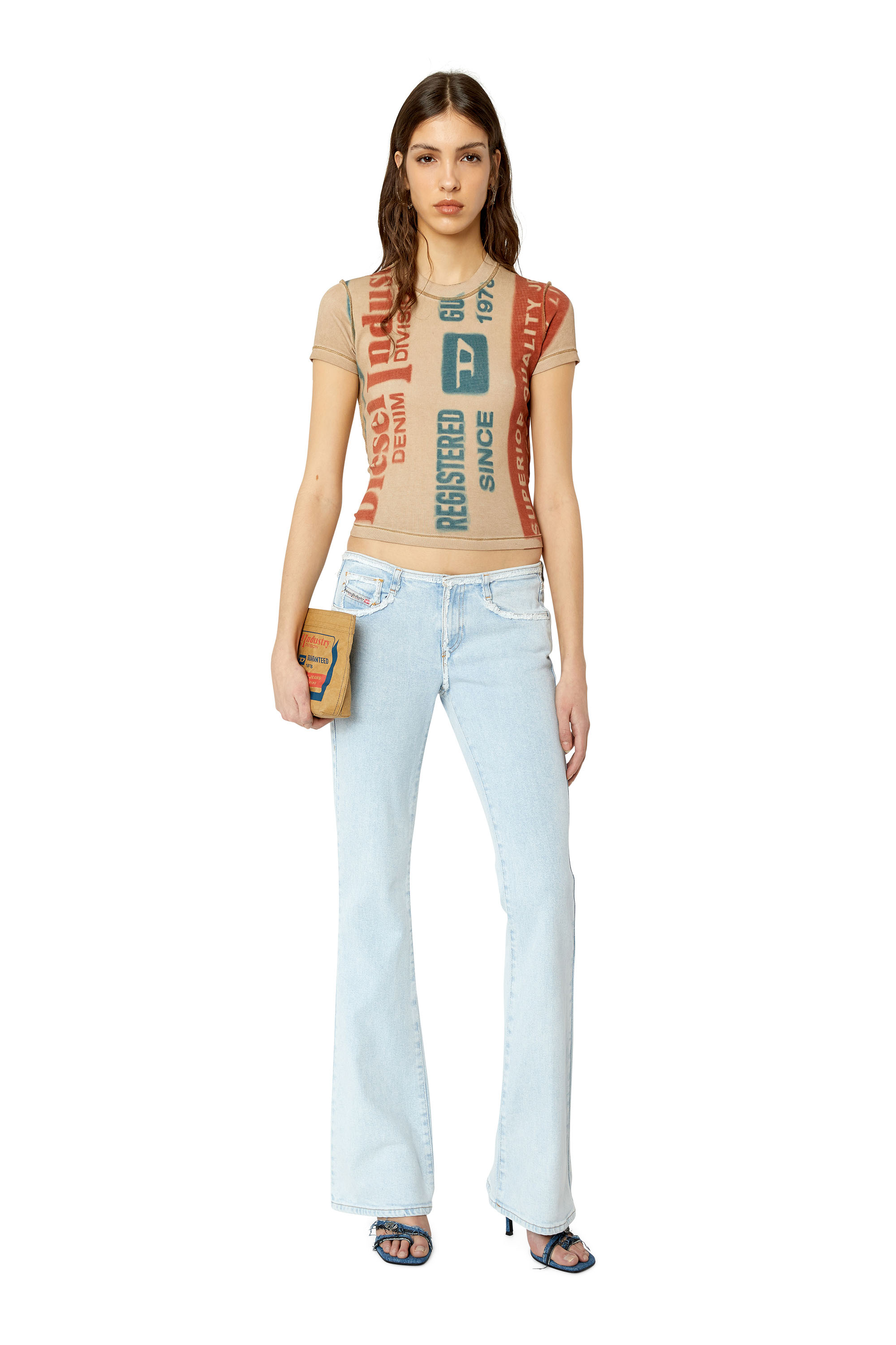 Diesel - 1969 D-Ebbey 09F68 Bootcut and Flare Jeans, Light Blue - Image 4
