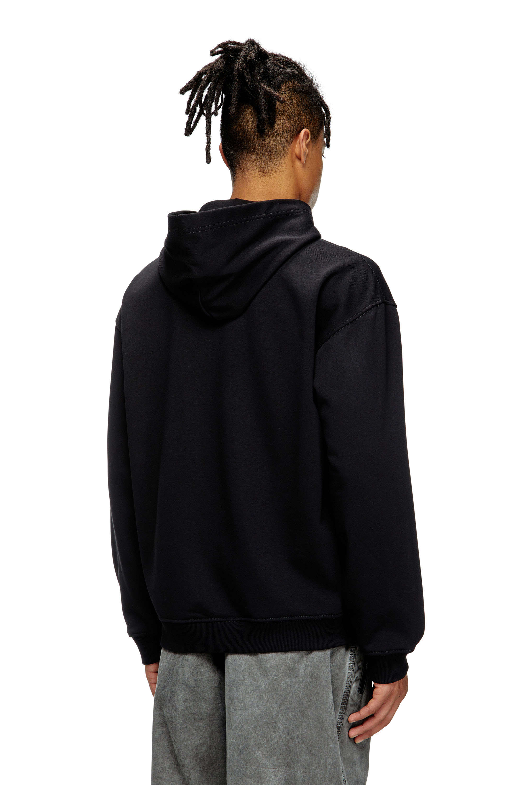 Diesel - S-BOXT-HOOD-T3, Man's Hoodie with spray-effect print in Black - 3