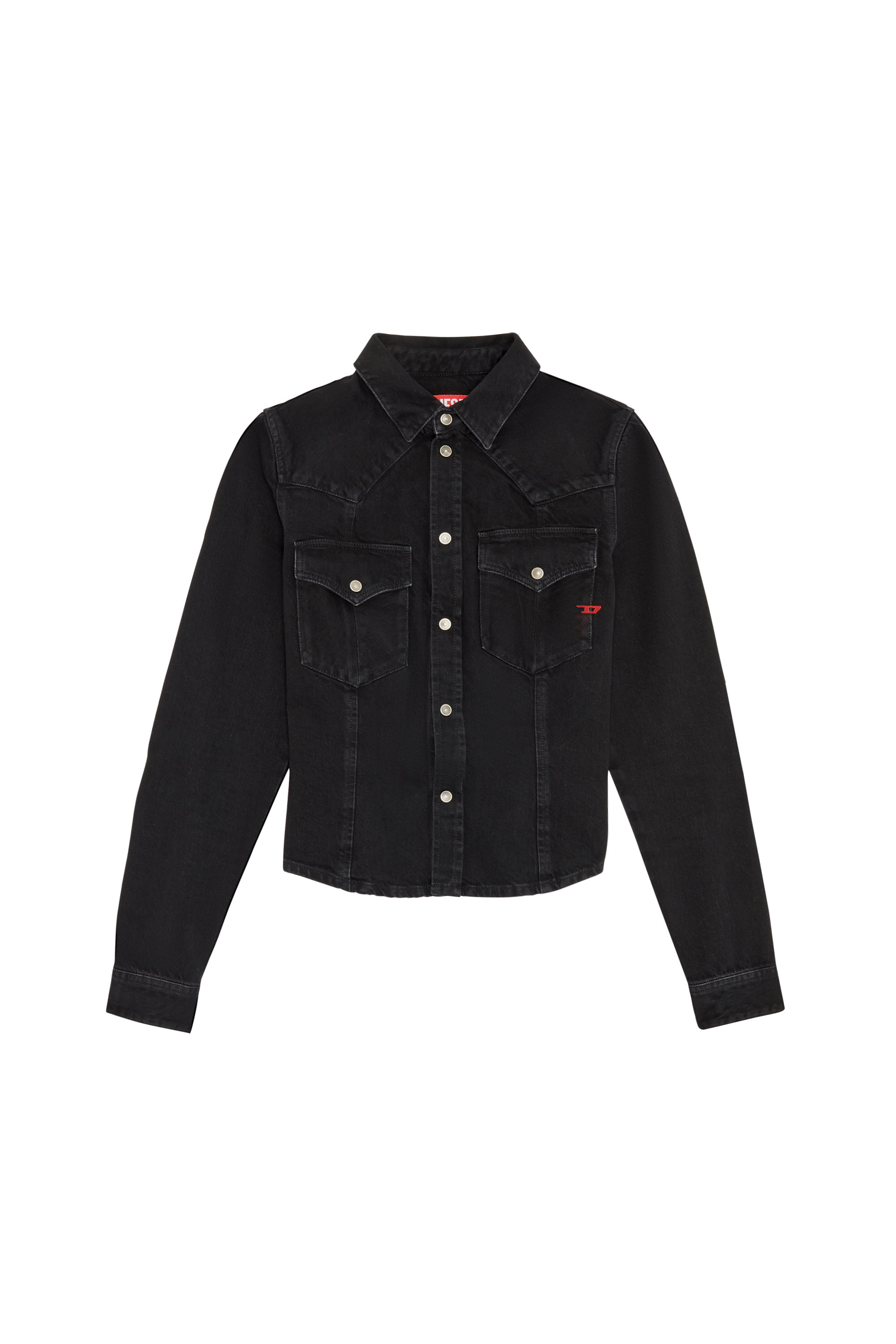 DE-RIN-F, Black/Dark grey - Denim Shirts