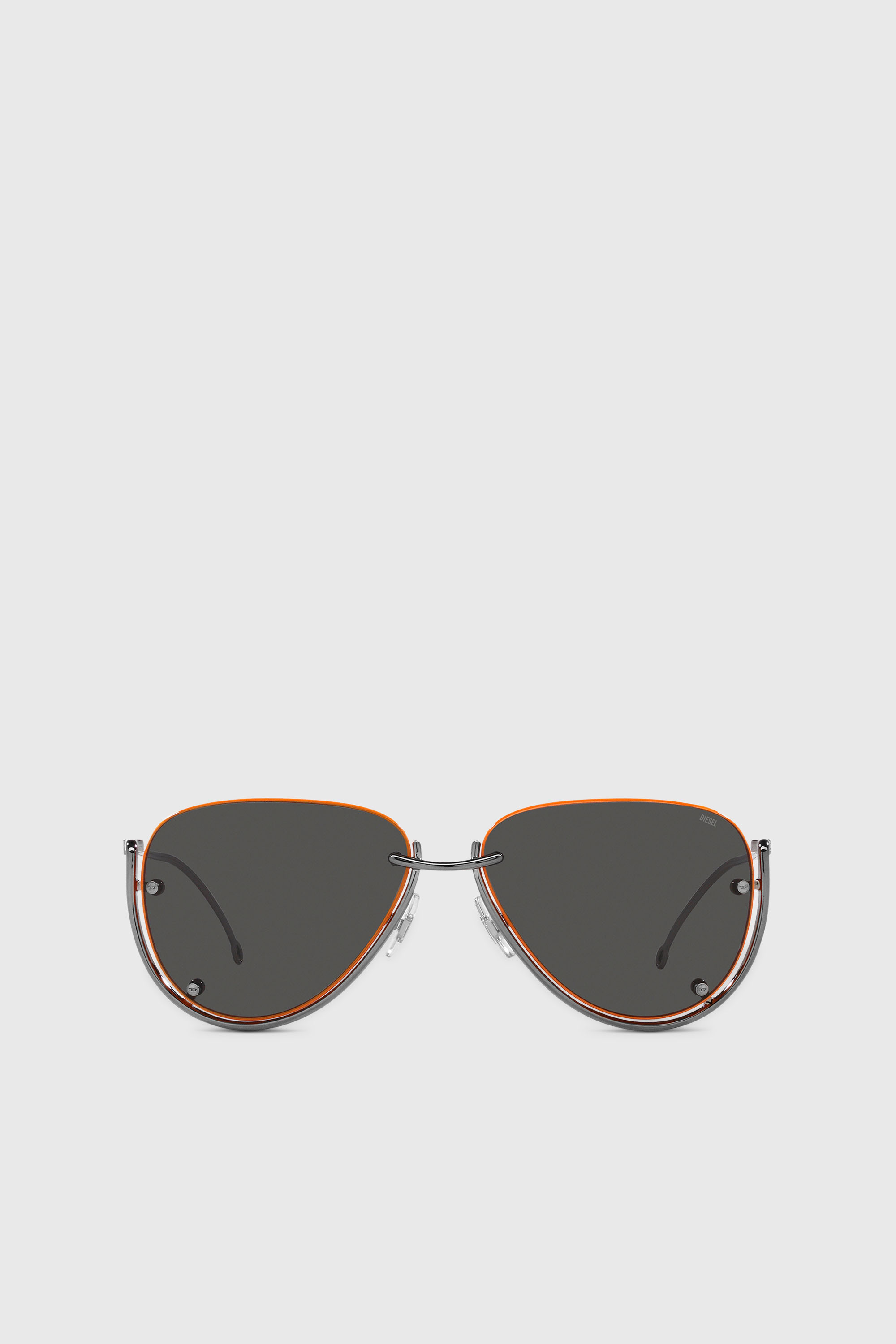Diesel - 0DL1003, Unisex's Pilot model sunglasses in Black/Orange - 1