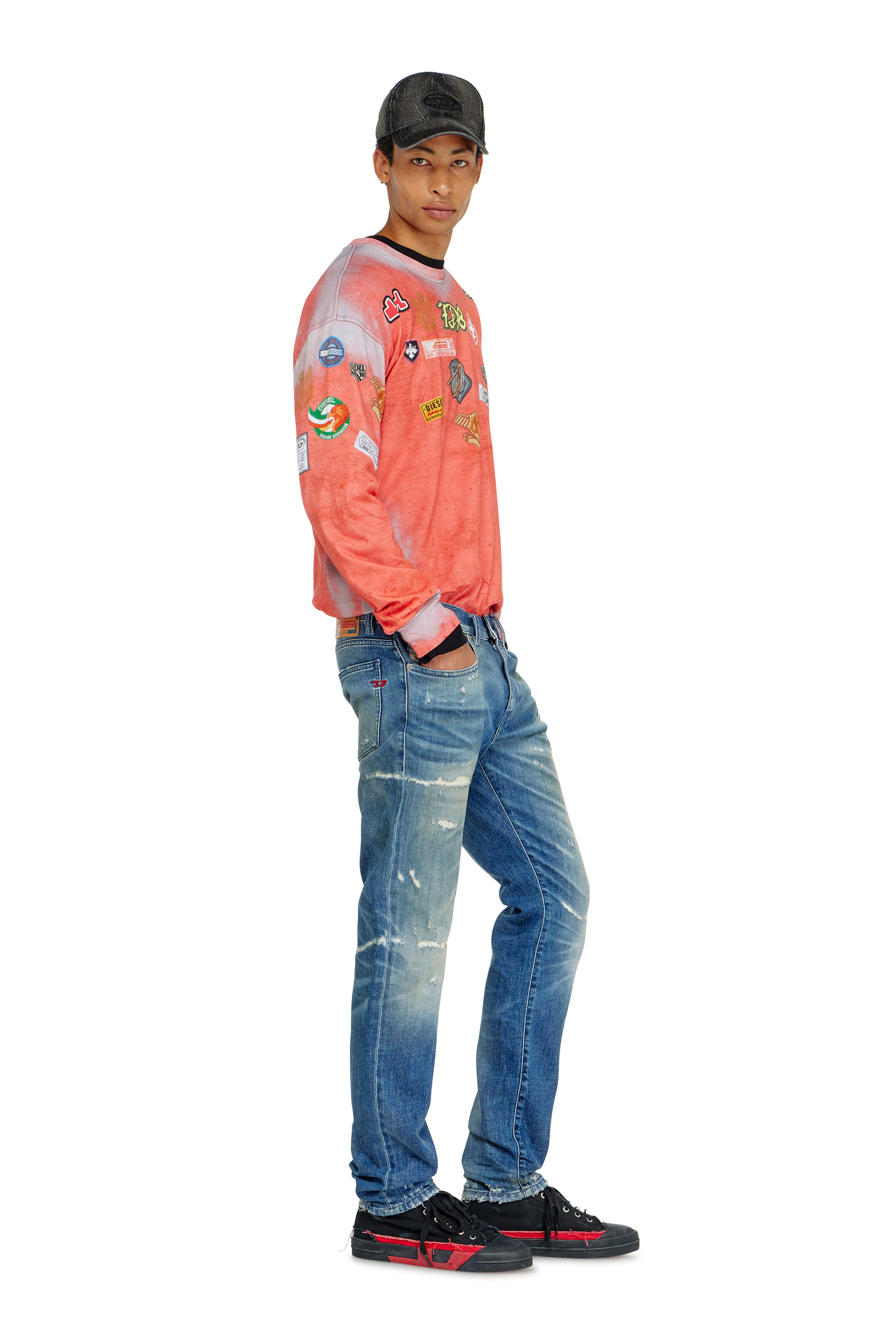 Diesel - Man's Slim Jeans 2019 D-Strukt 007EN, Medium blue - 1