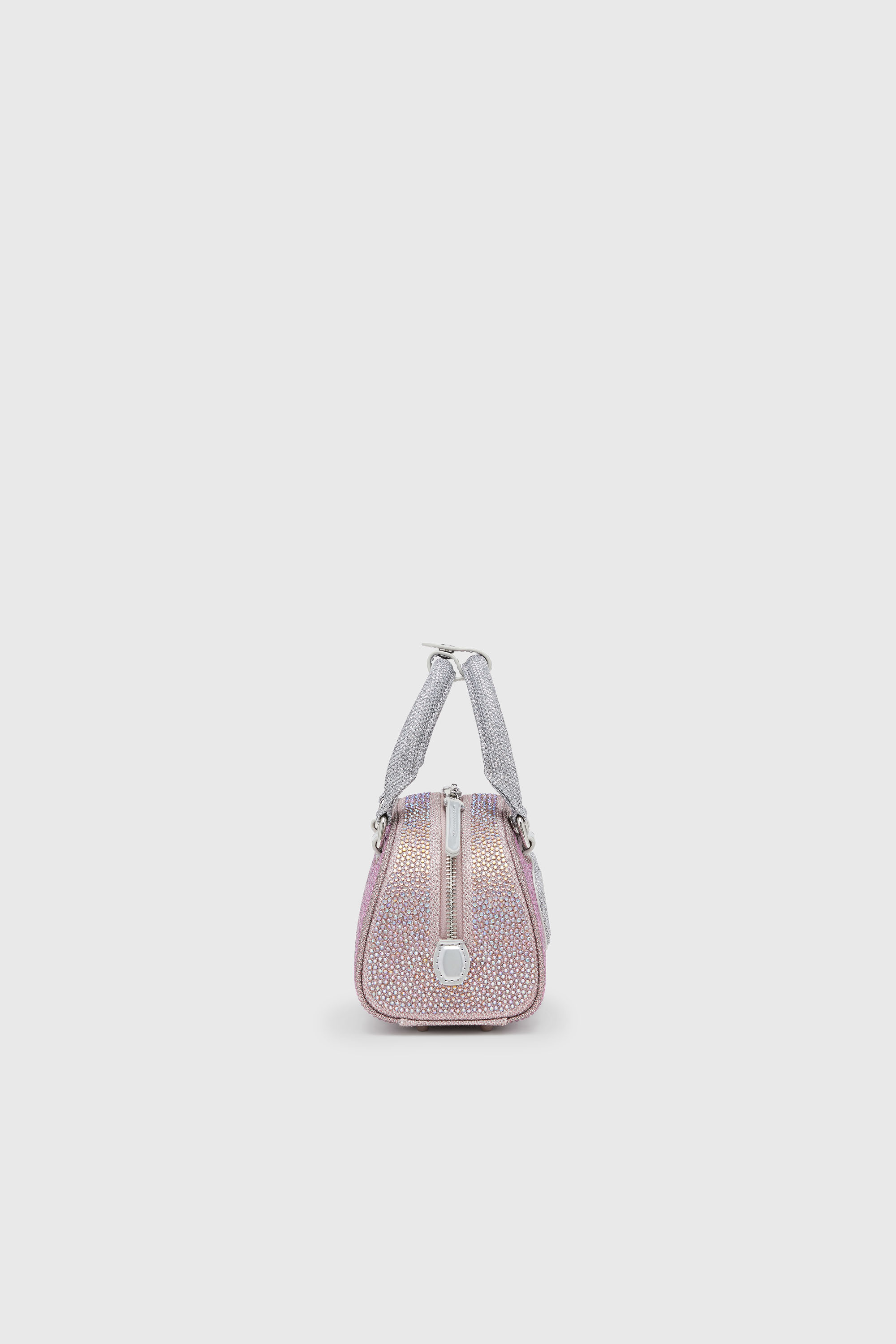 Diesel - 1DR DOME CROSSBODY, Woman's 1DR Dome - Small bowling bag in crystal Lurex in Pink - 5