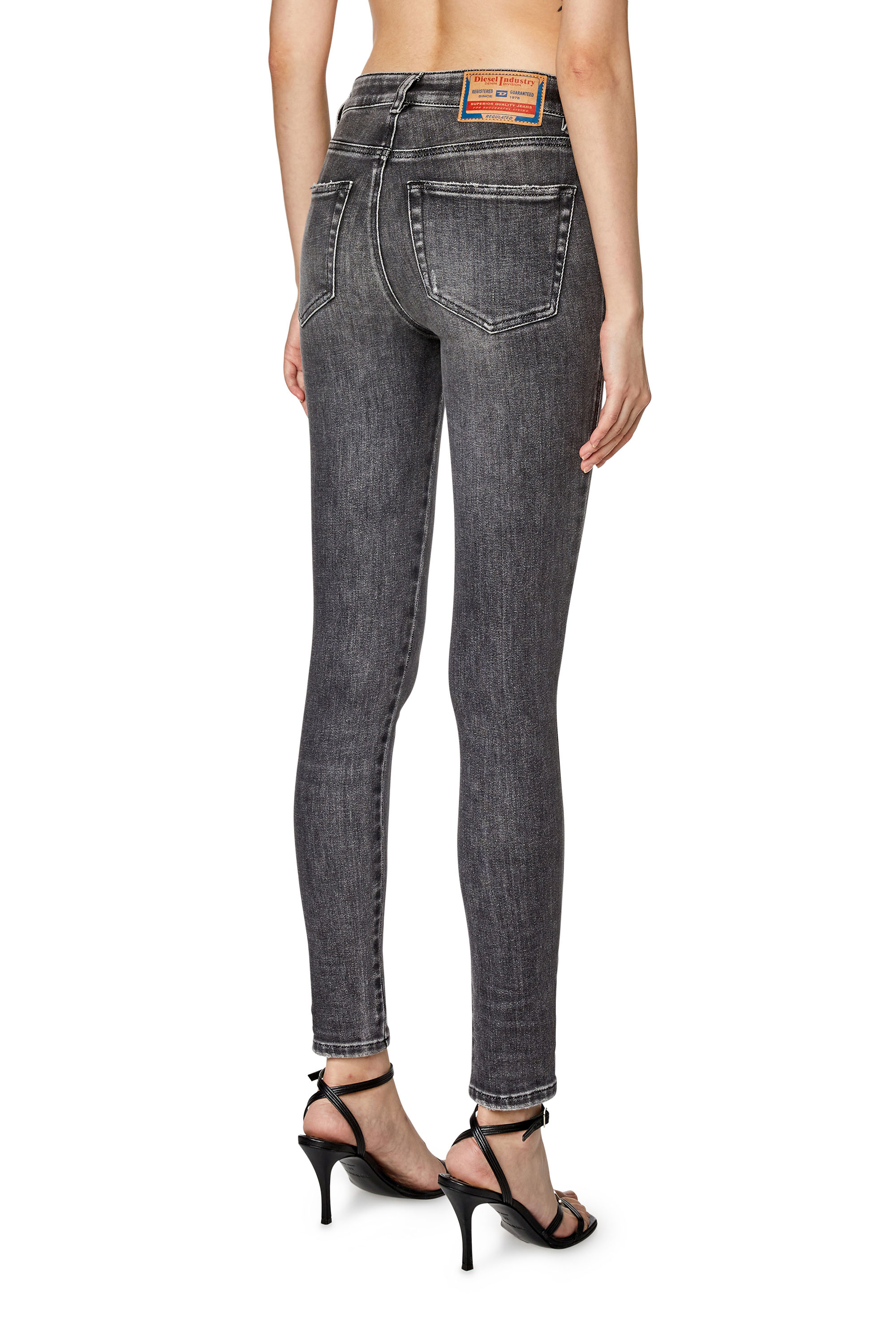 Diesel - Super skinny Jeans 2017 Slandy 09G12, Black/Dark grey - Image 3