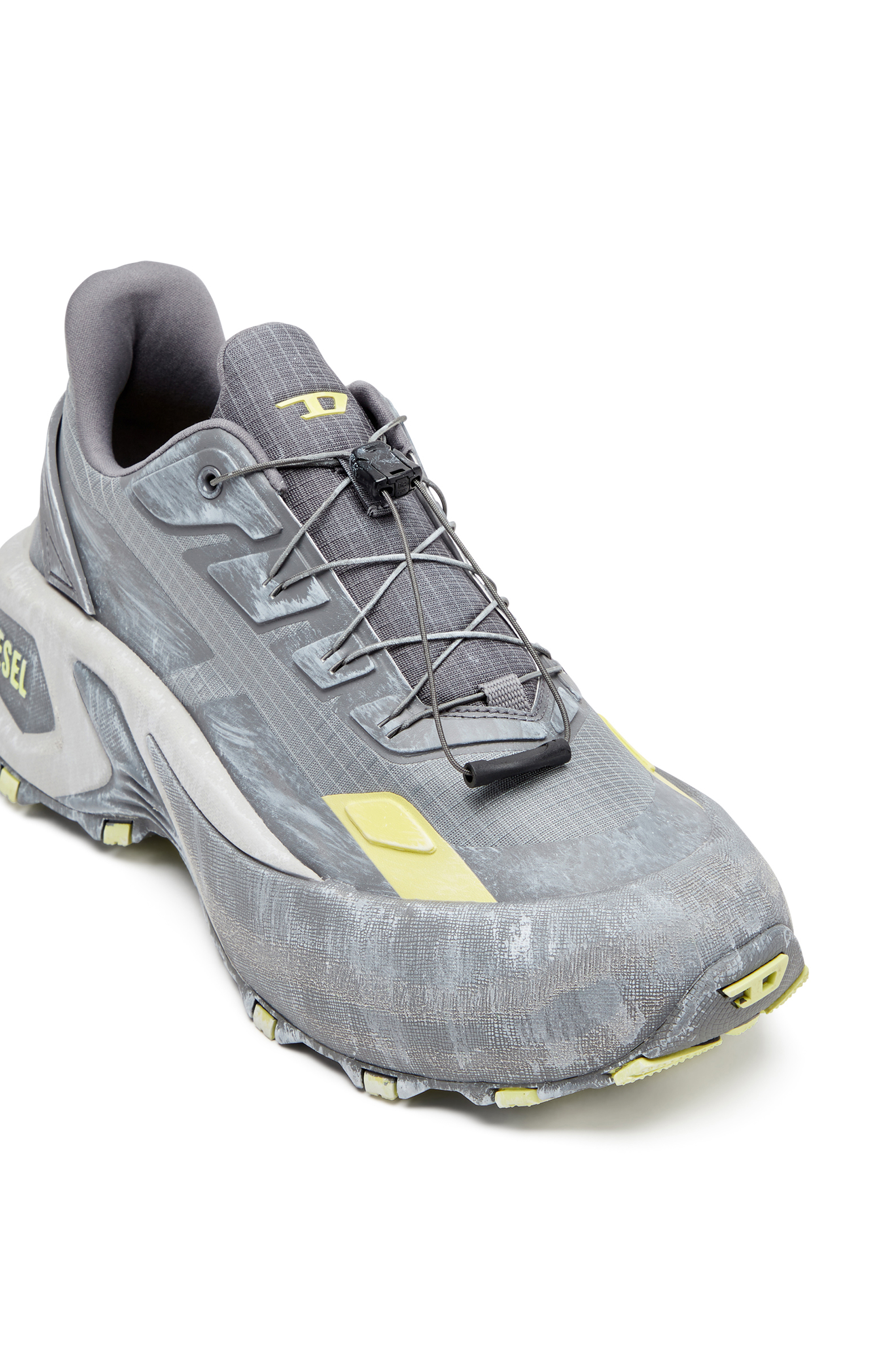 Diesel - D-CAGE RUNNER, Man's Cage sneaker in Grey/Yellow - 6