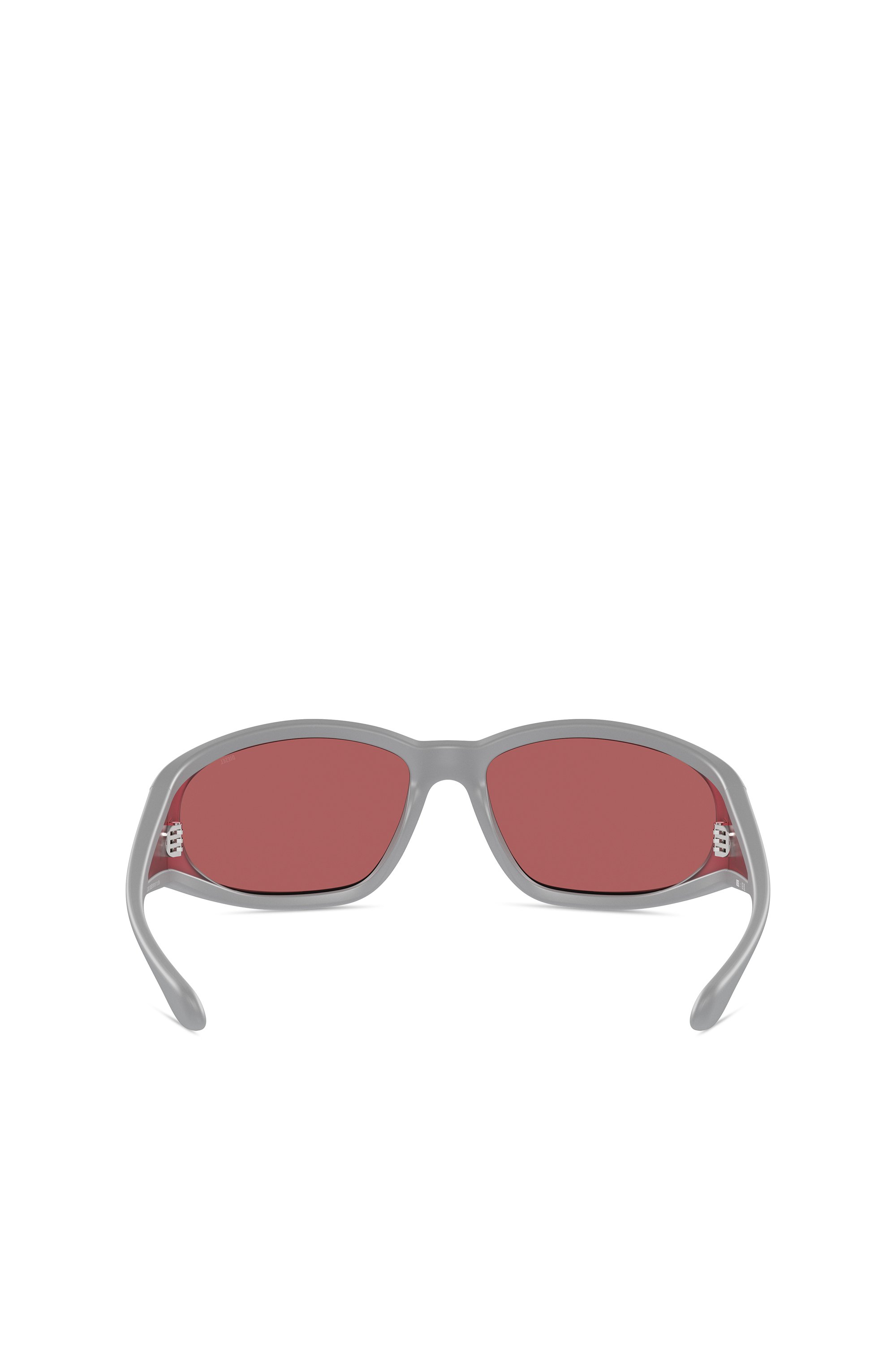 Diesel - 0DL3002, Unisex's Rectangular sunglasses in acetate in Grey/Red - 3