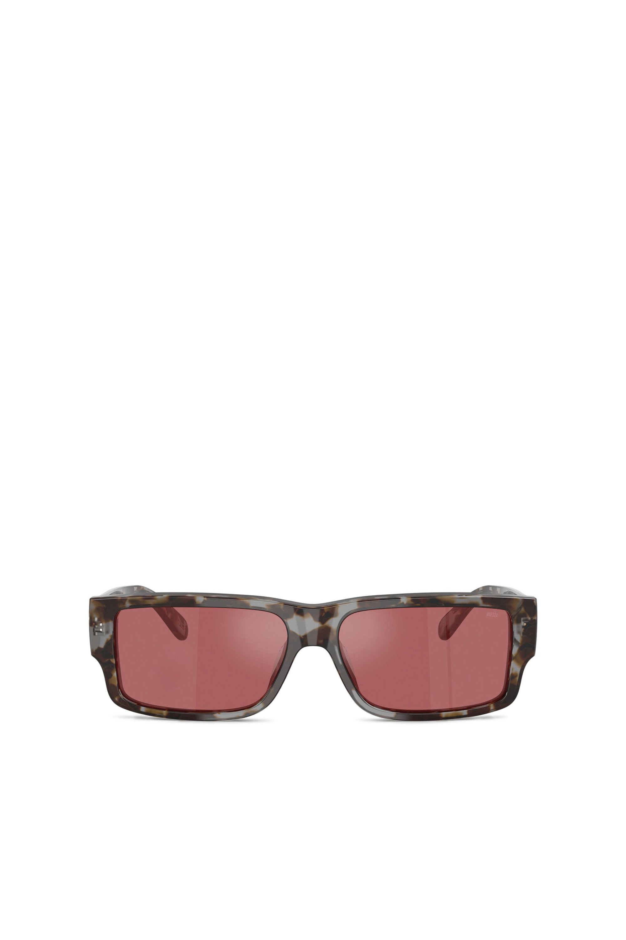 Diesel - 0DL2003 SIZE 57, Man's Rectangle sunglasses in Red - 1