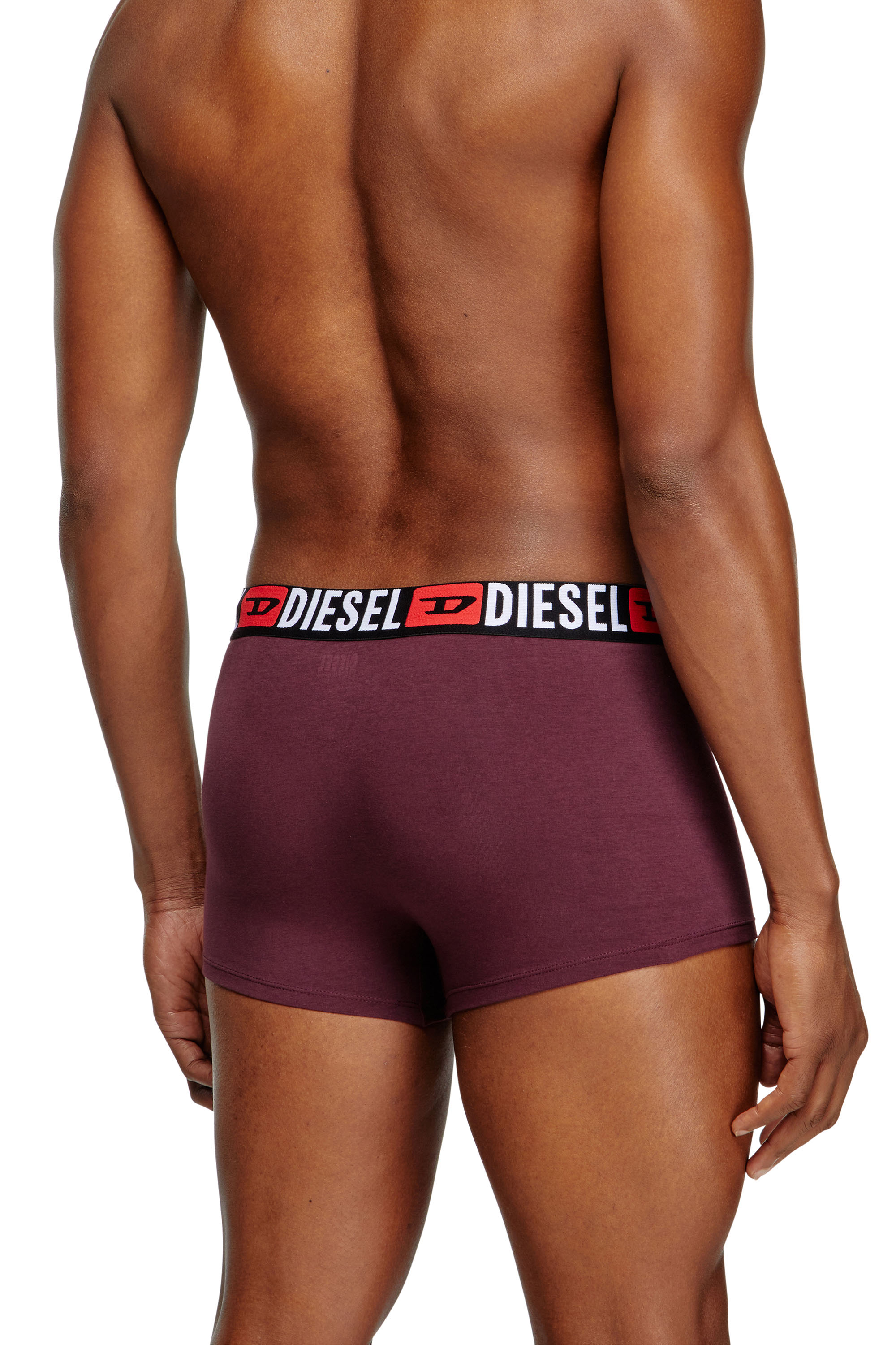 Diesel - UMBX-DAMIENTHREEPACK, Man's Three-pack of all-over logo waist boxers in Black/Violet - 4