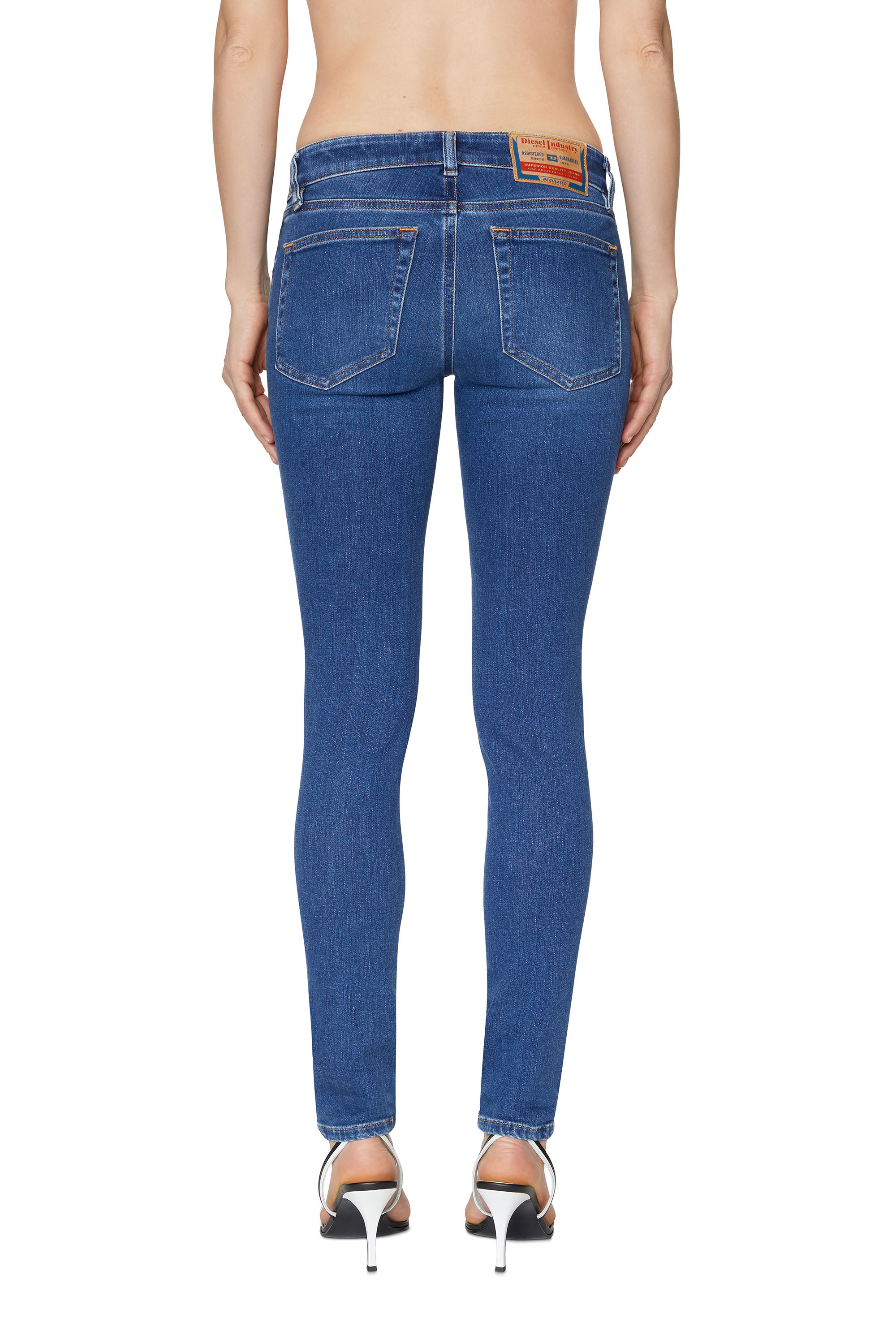 Diesel - 2018 Slandy low 09C21 Super skinny Jeans, Medium blue - Image 2