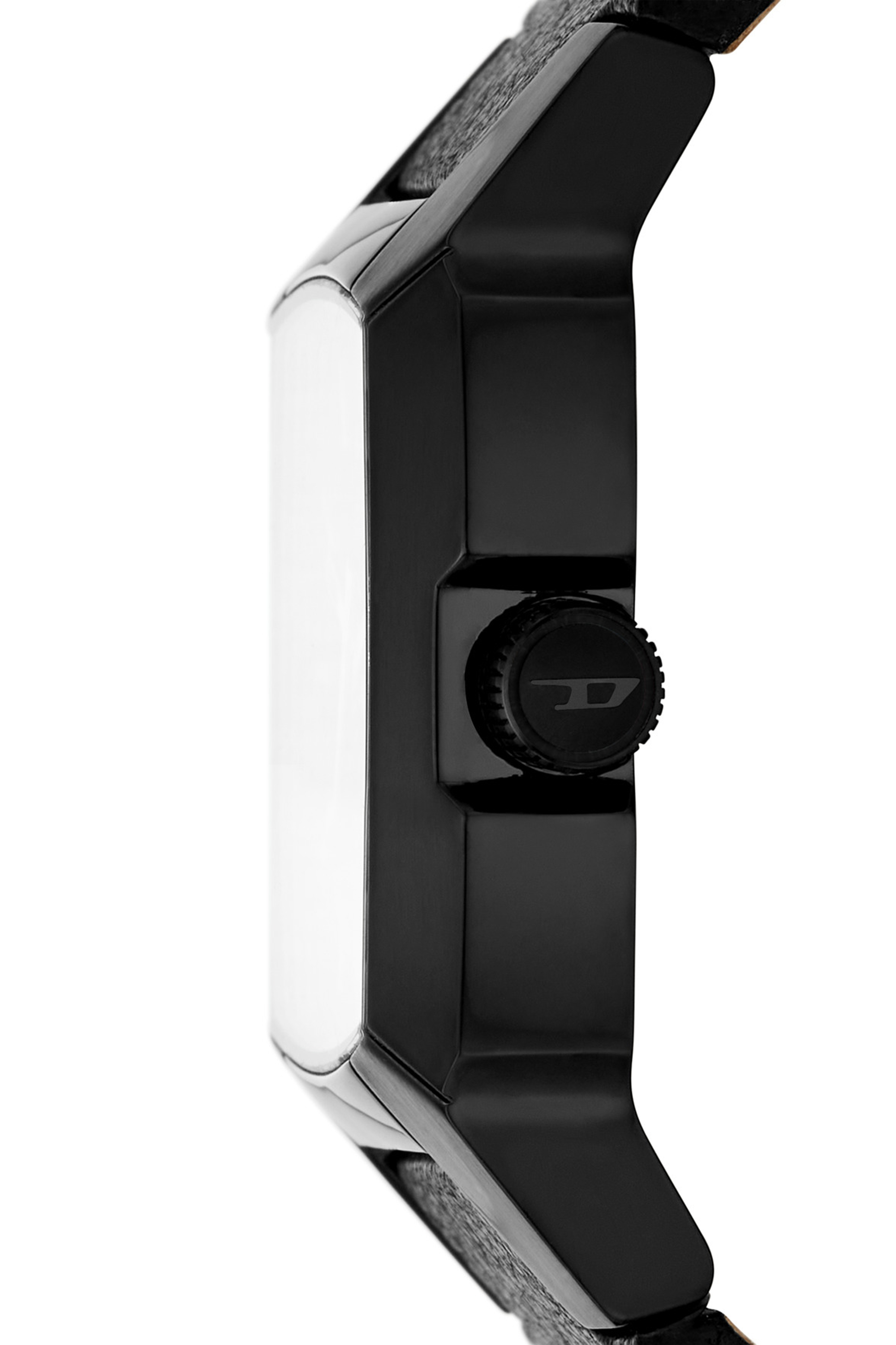 Diesel - DZ2000, Unisex's Cliffhanger Black Leather Watch in Black - 3