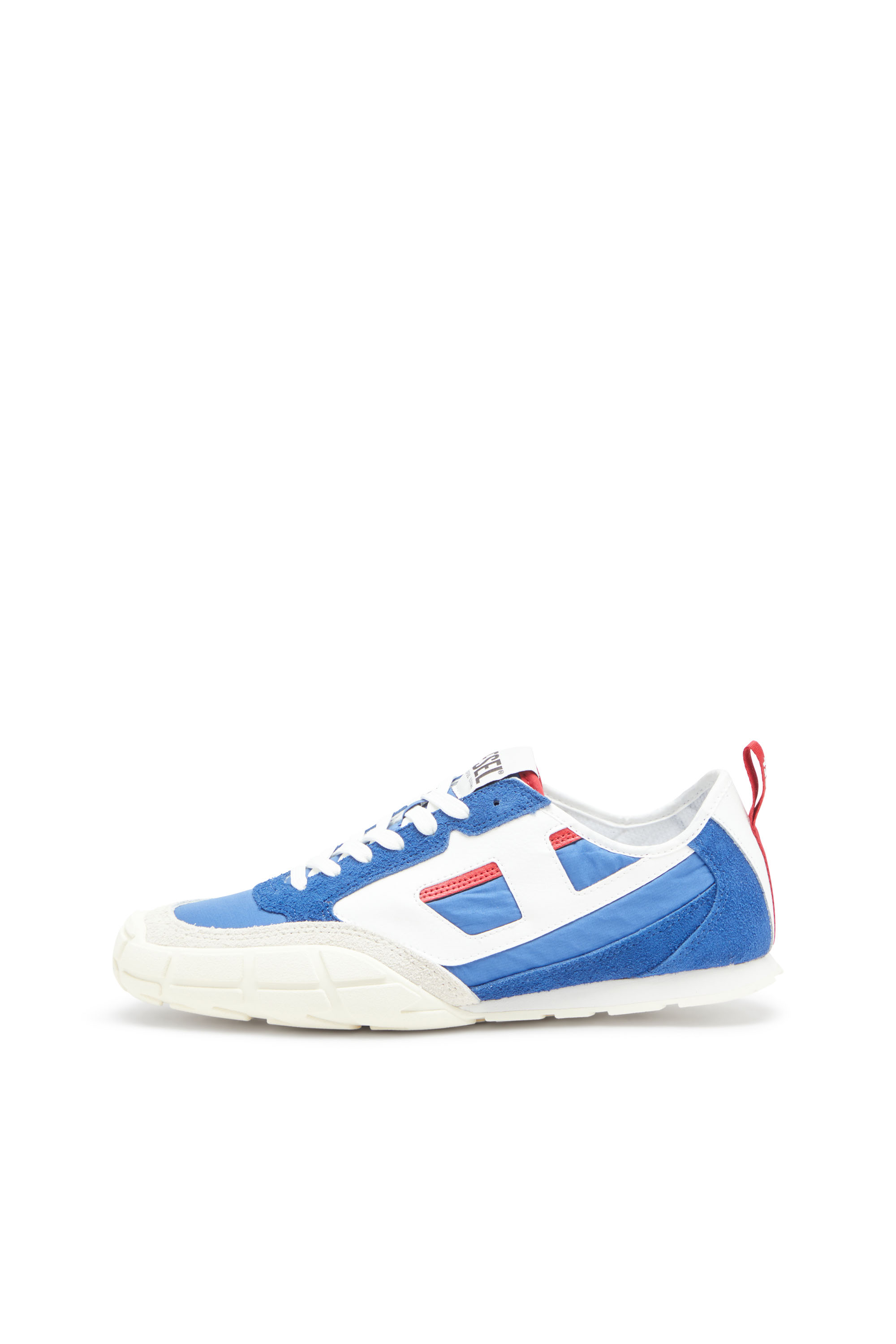 Diesel - S-PAGODHA LOW, Man's S-Pagodha-Sneakers in leather, suede and ripstop in Blue - 7
