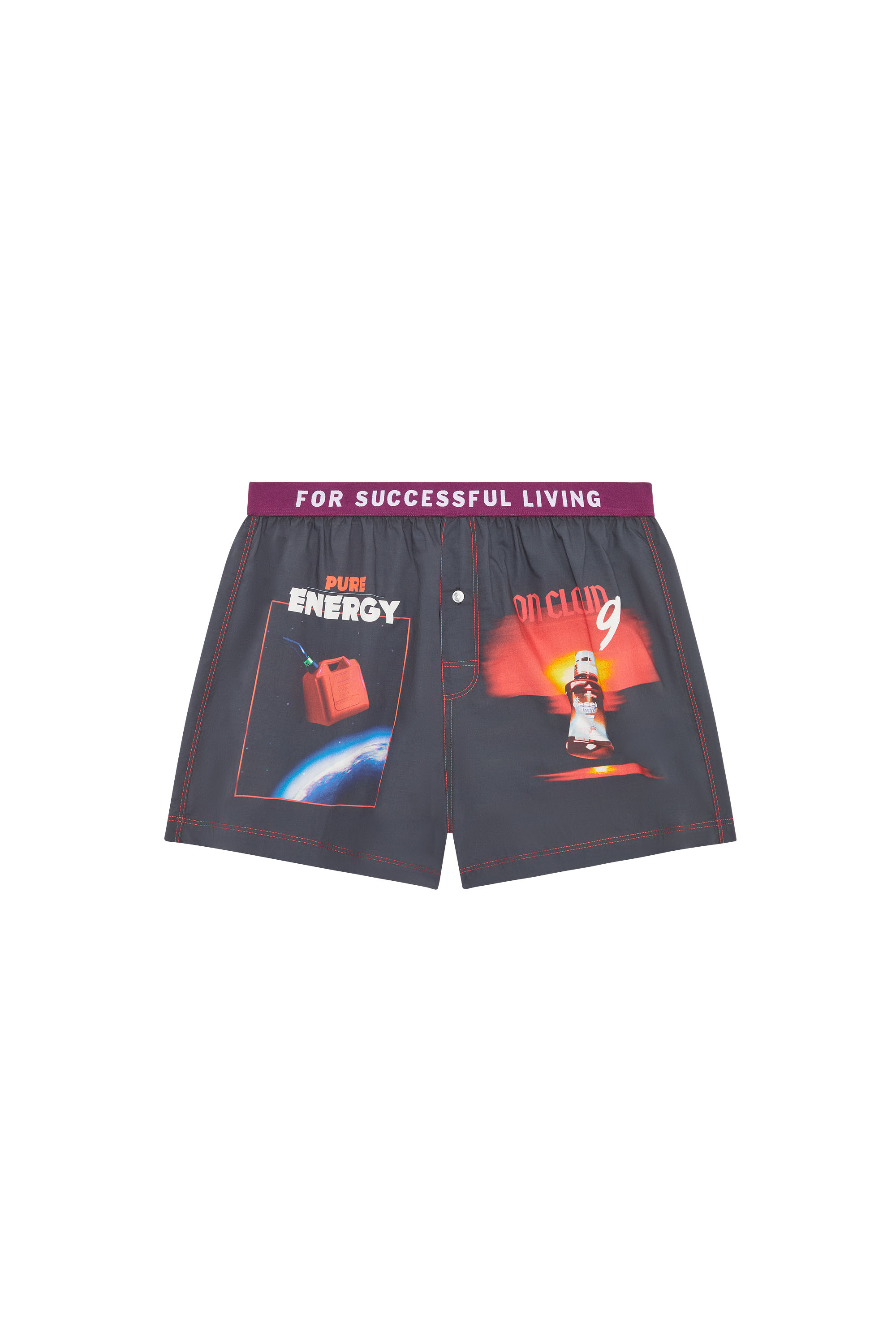 UUBX-STARK-EL, Dark grey - Boxer Woven